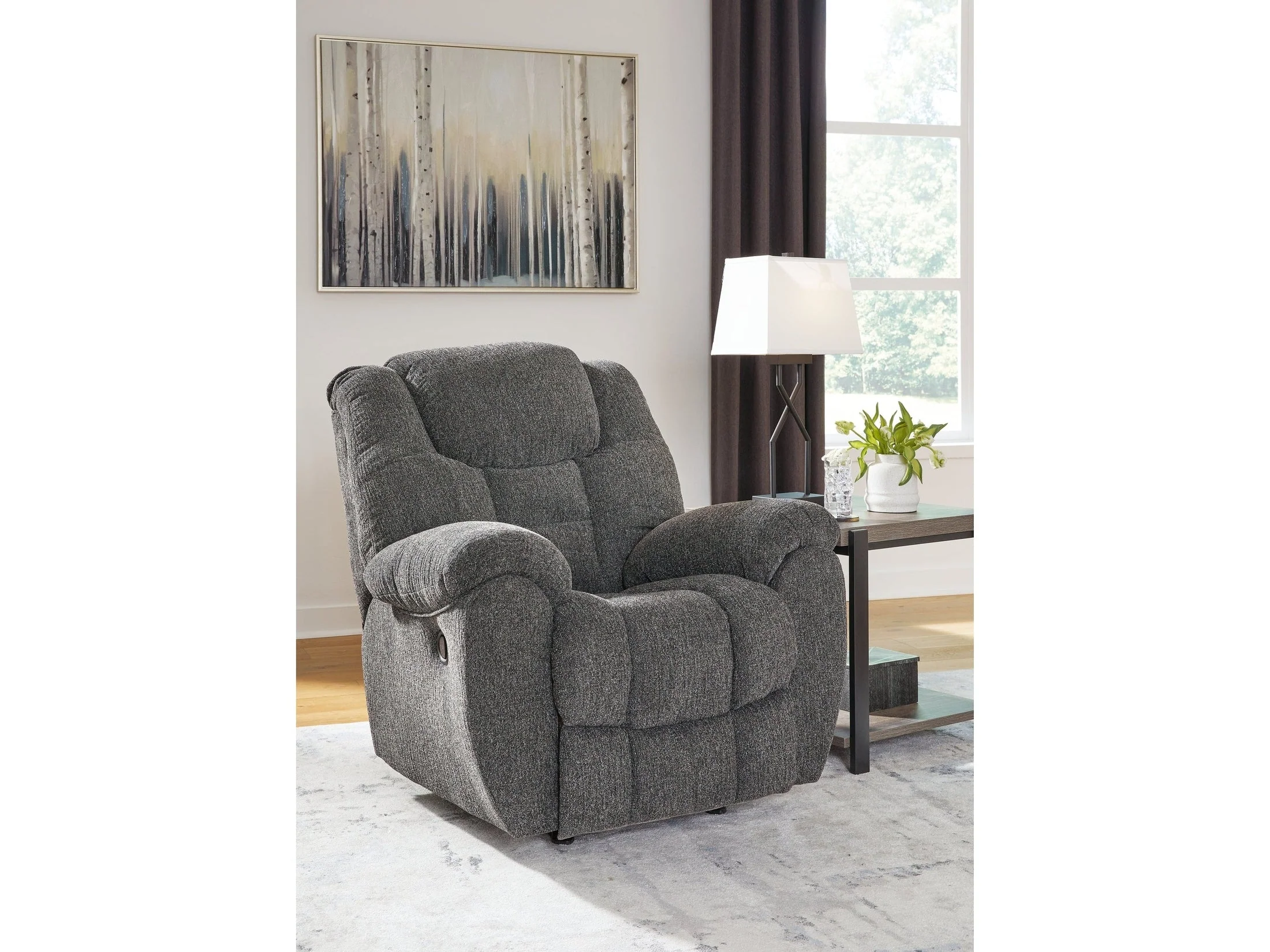 Foreside Charcoal Rocker Recliner (Online Special Price)