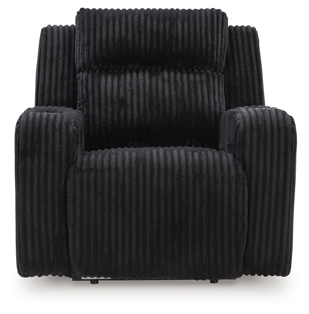 Forest Lake Black Power Reclining Sofa, Loveseat and Recliner - Image 2