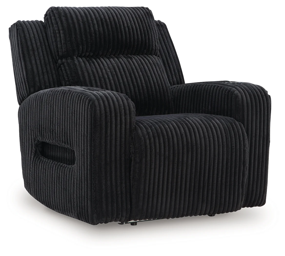 Forest Lake Black Power Reclining Sofa, Loveseat and Recliner - Image 3