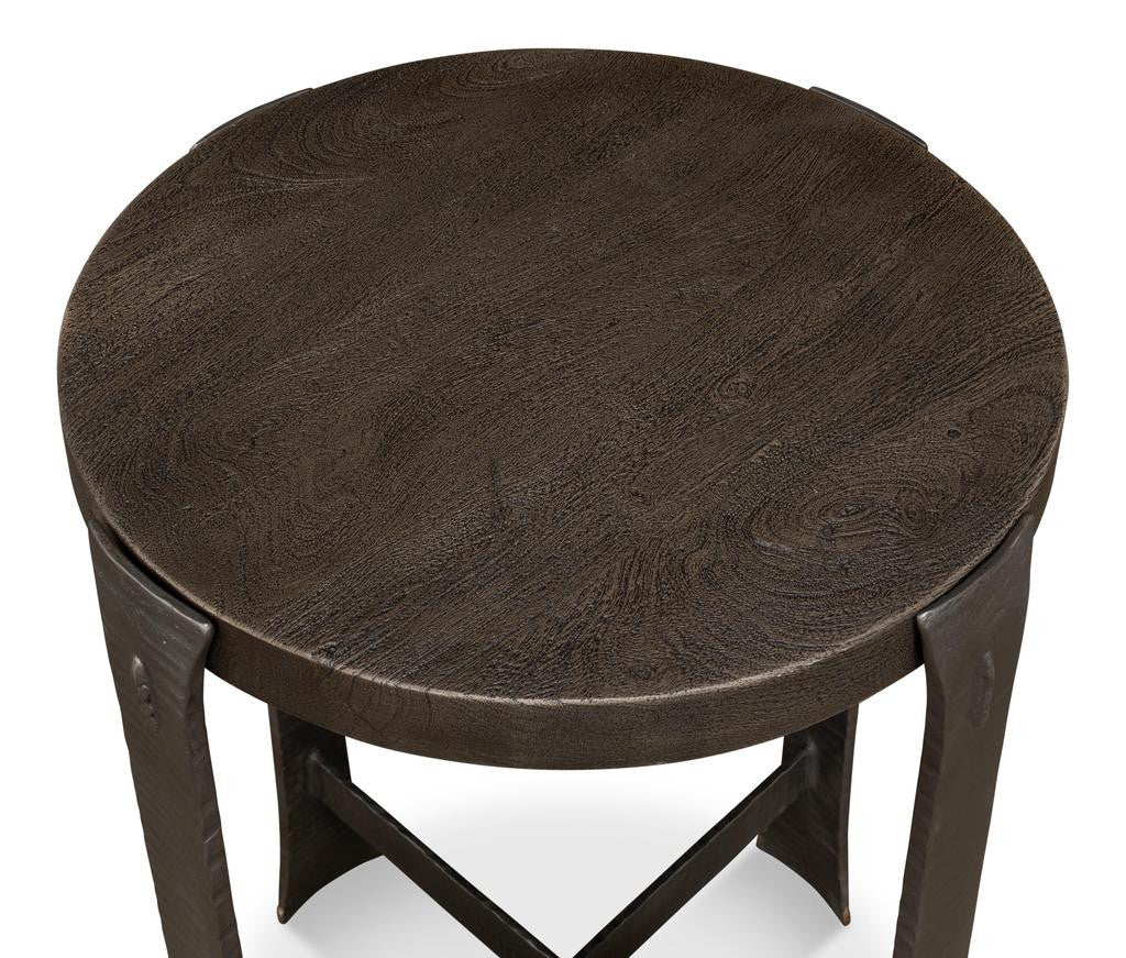 Forged Slats Grey Side Table - Image 10