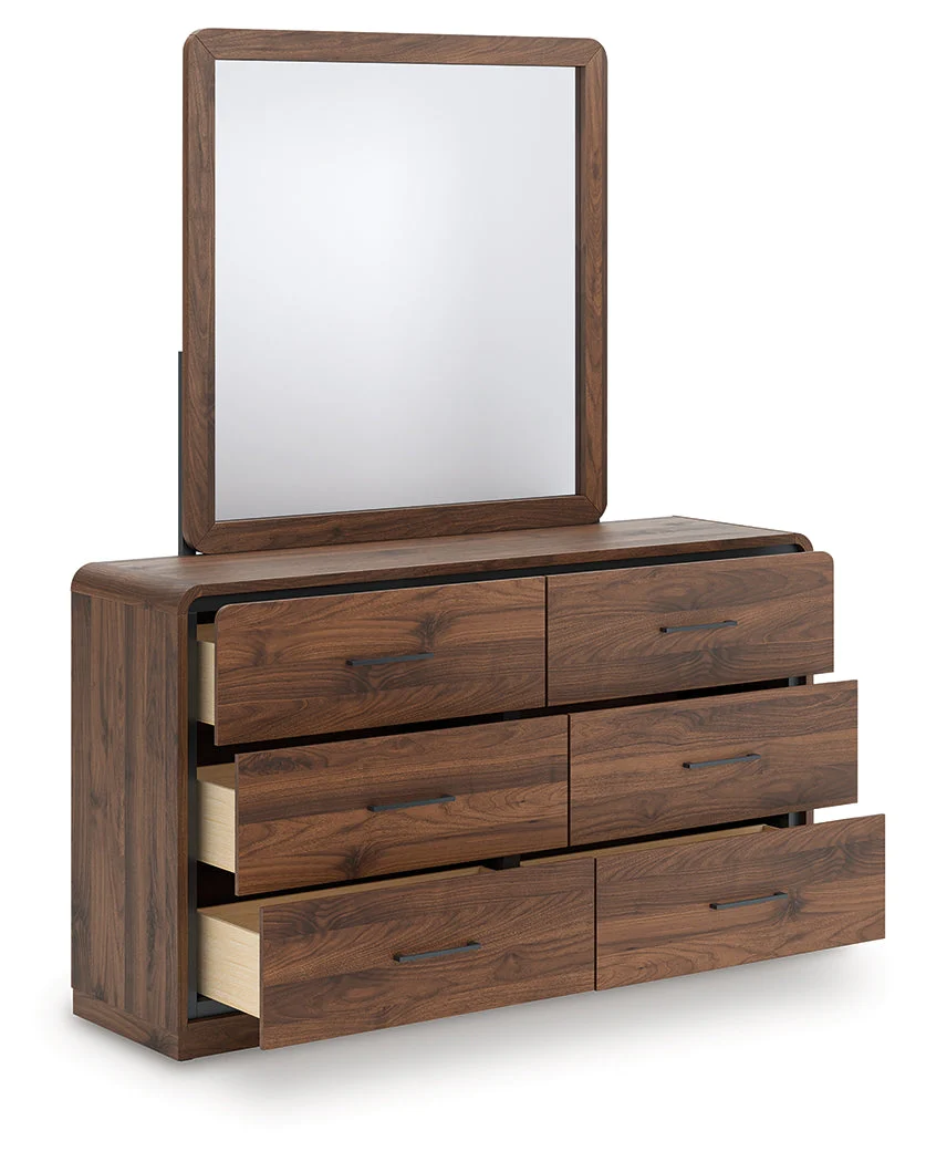 Fortlorn Walnut Brown Dresser and Mirror (Online Special Price) - Image 4