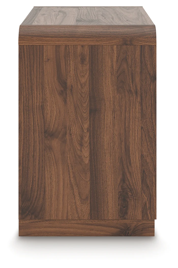 Fortlorn Walnut Brown King Panel Bed and 2 Nightstands - Image 11