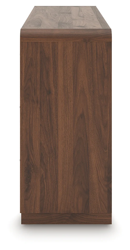 Fortlorn Walnut Brown King Panel Bed, Dresser and Nightstand - Image 7