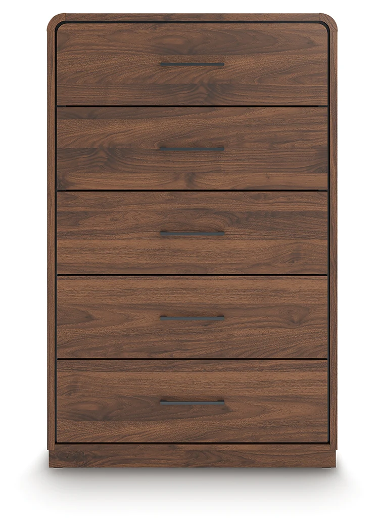 Fortlorn Walnut Brown Queen Panel Bed, Dresser, Chest and 2 Nightstands - Image 10