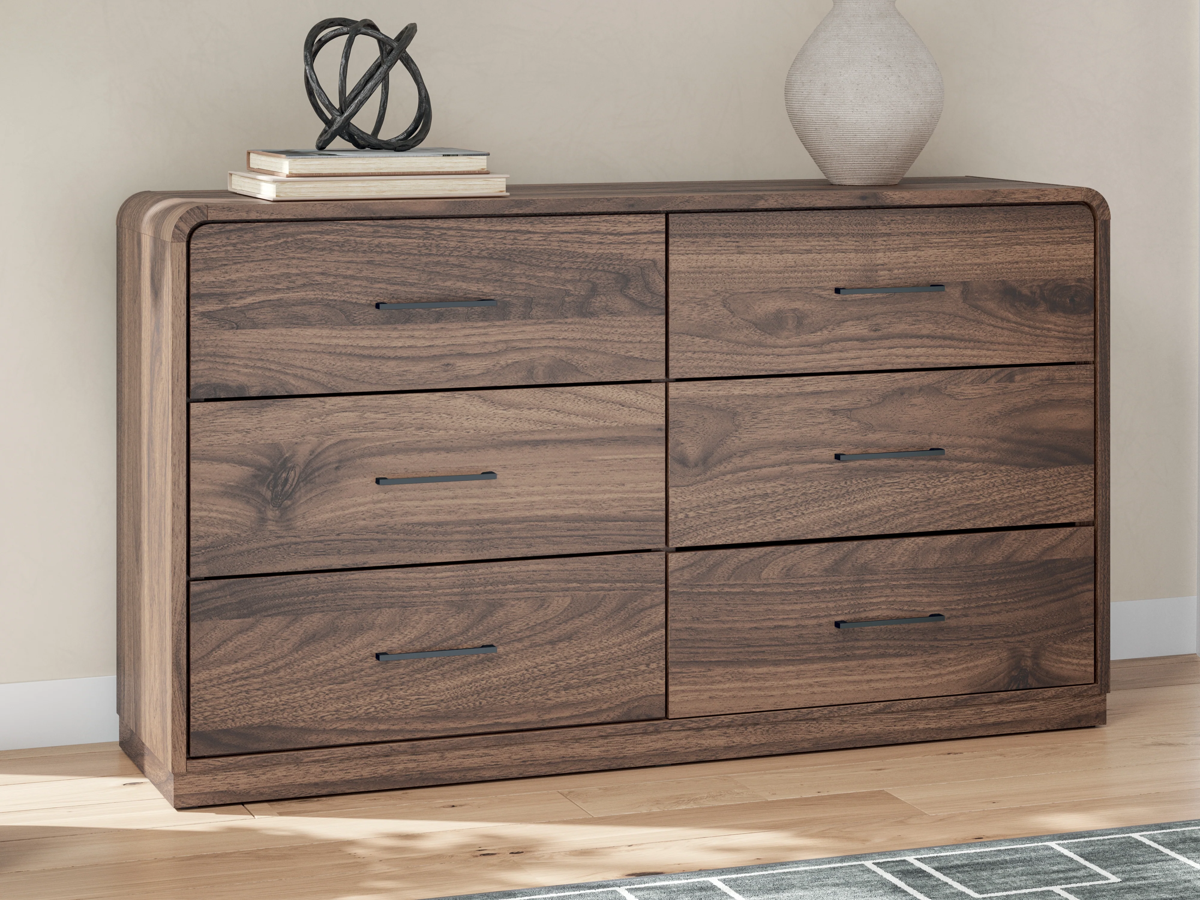 Fortlorn Walnut Brown Queen Panel Bed, Dresser, Chest and 2 Nightstands - Image 32