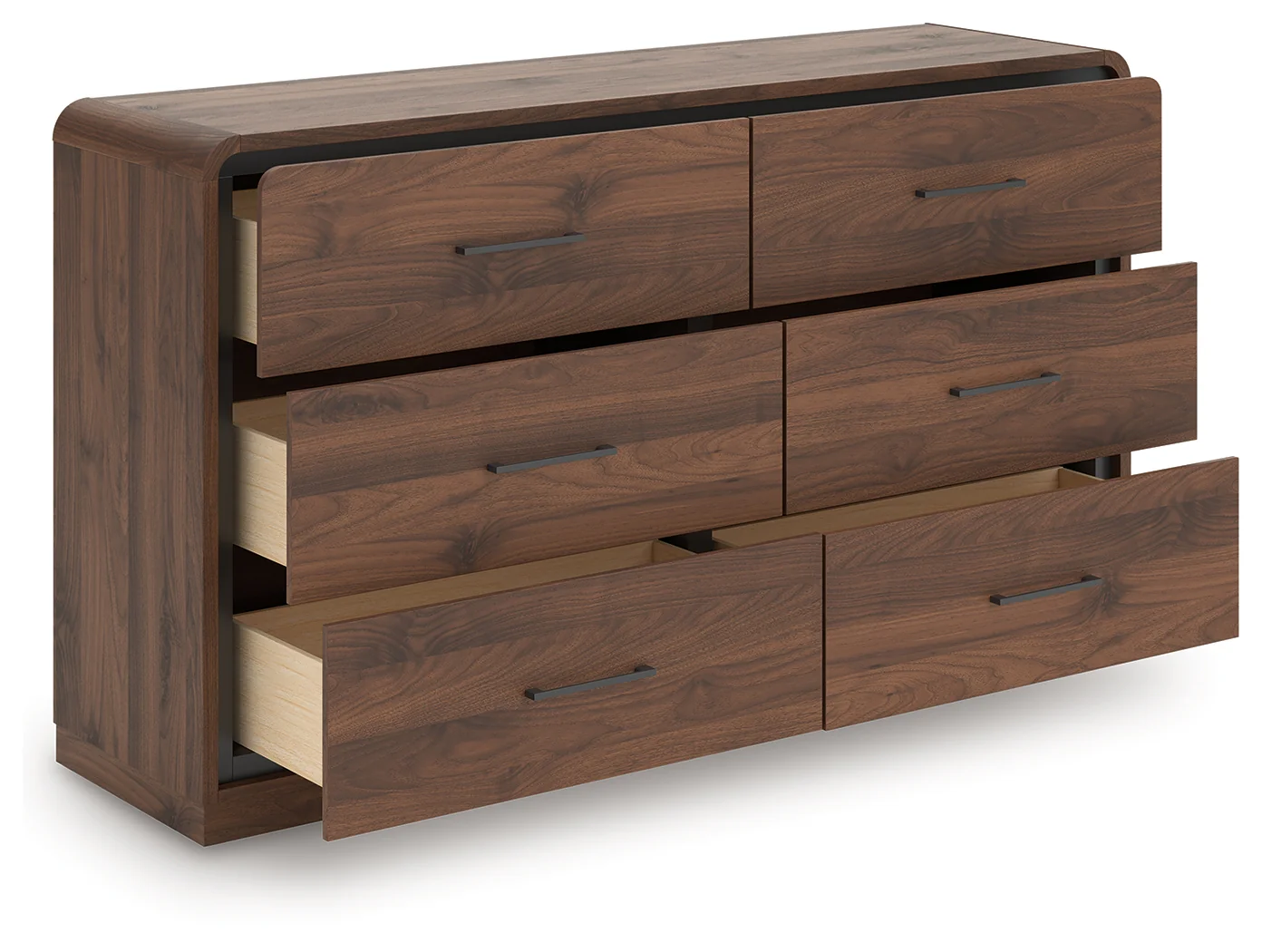 Fortlorn Walnut Brown Queen Panel Bed, Dresser, Chest and 2 Nightstands - Image 4