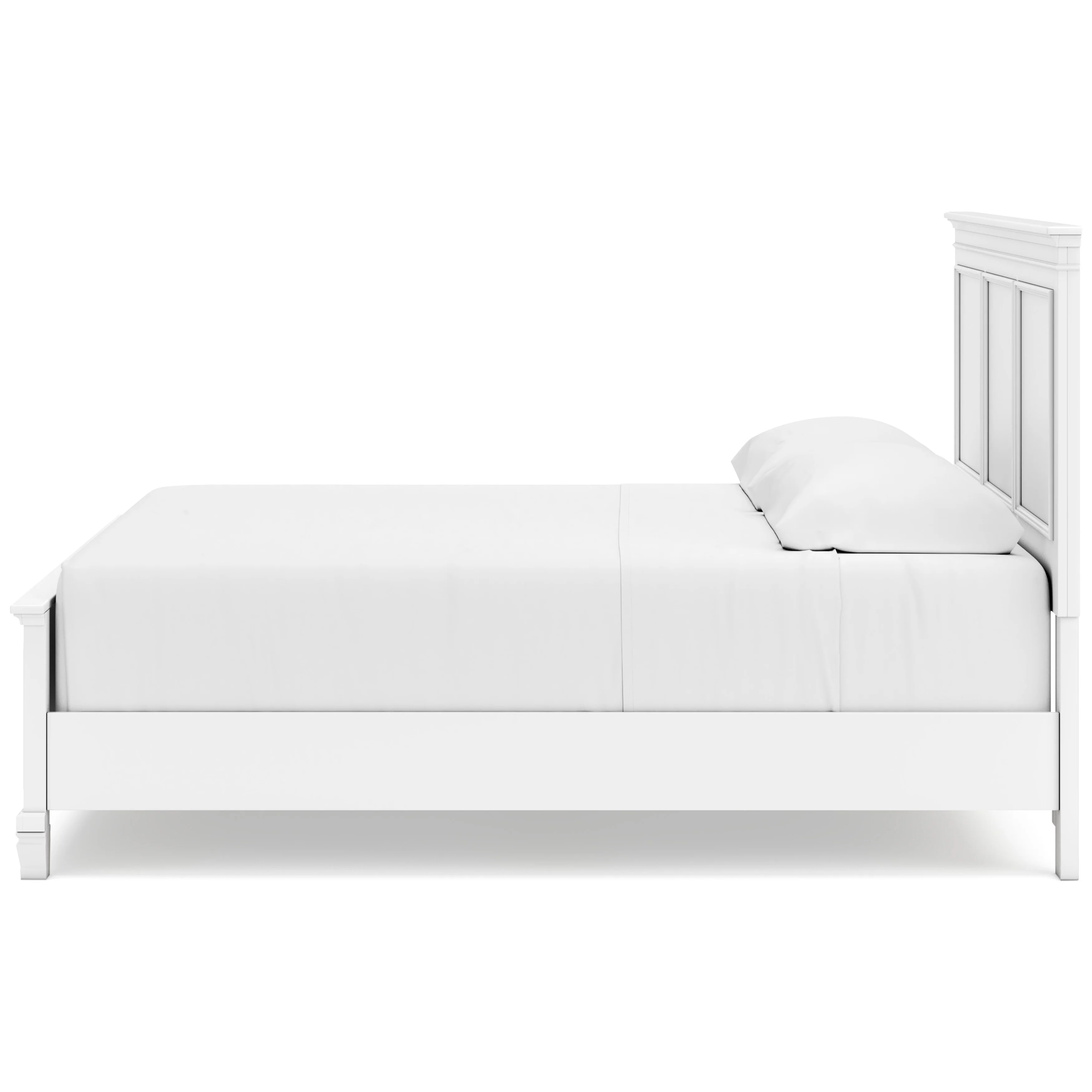 Fortman White California King Panel 4-Piece Bedroom Set - Image 11