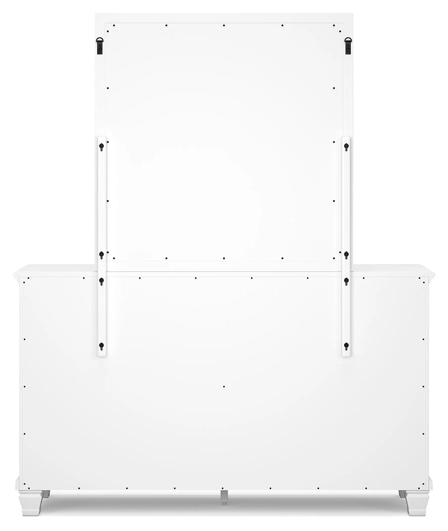 Fortman White California King Panel Bed & Dresser & Mirror (Online Special Price) - Image 8
