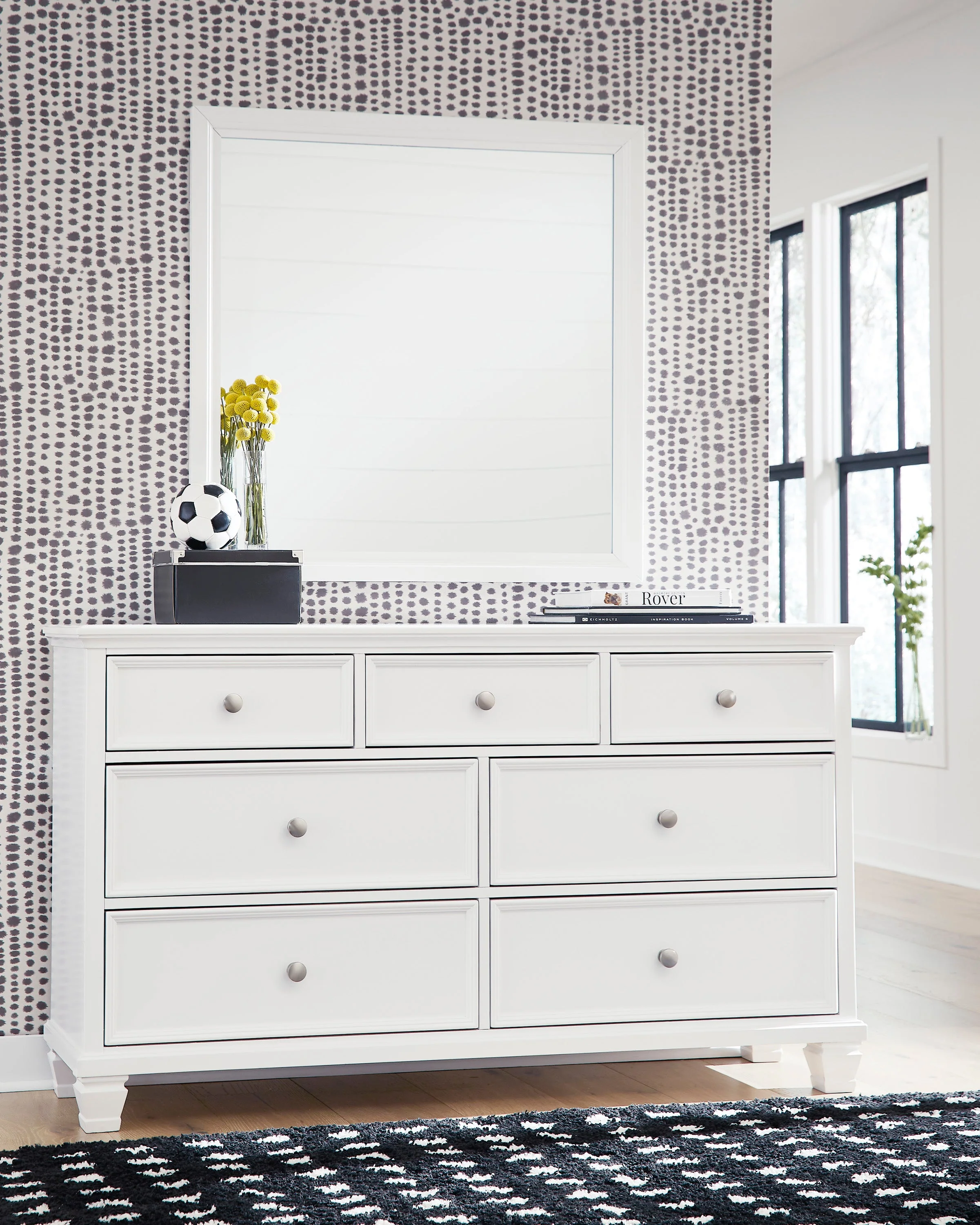 Fortman White Full Panel 5-Piece Bedroom Set w/ 2 Nightstands (Online Special Price) - Image 15