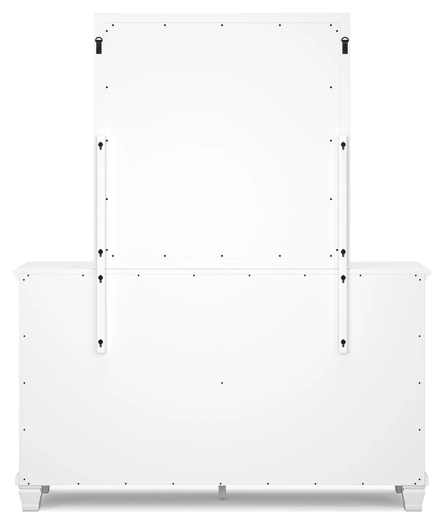Fortman White Full Panel Bed, Dresser and Mirror - Image 5