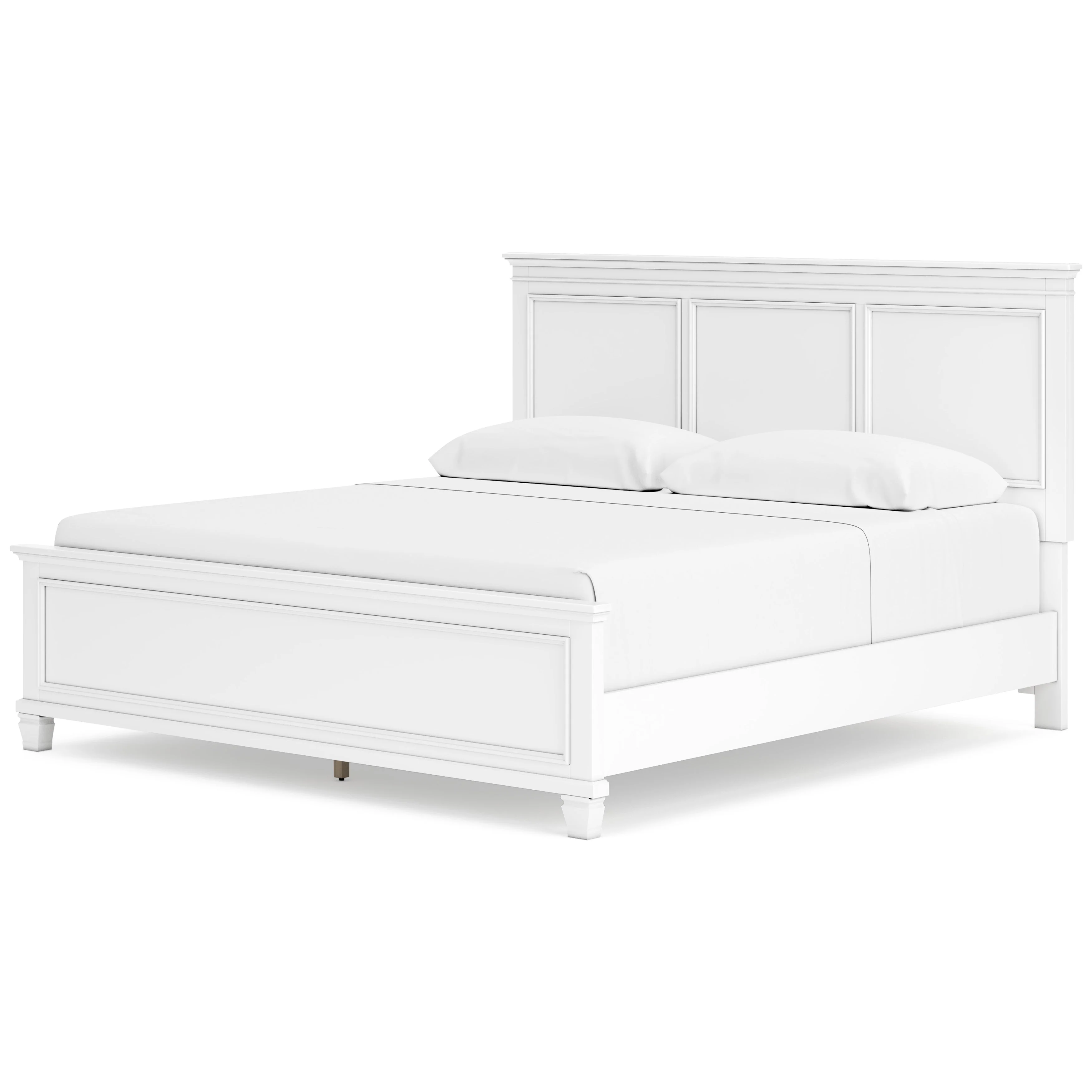 Fortman White King Panel 5-Piece Bedroom Set w/ 2 Nightstands (Online Special Price) - Image 4