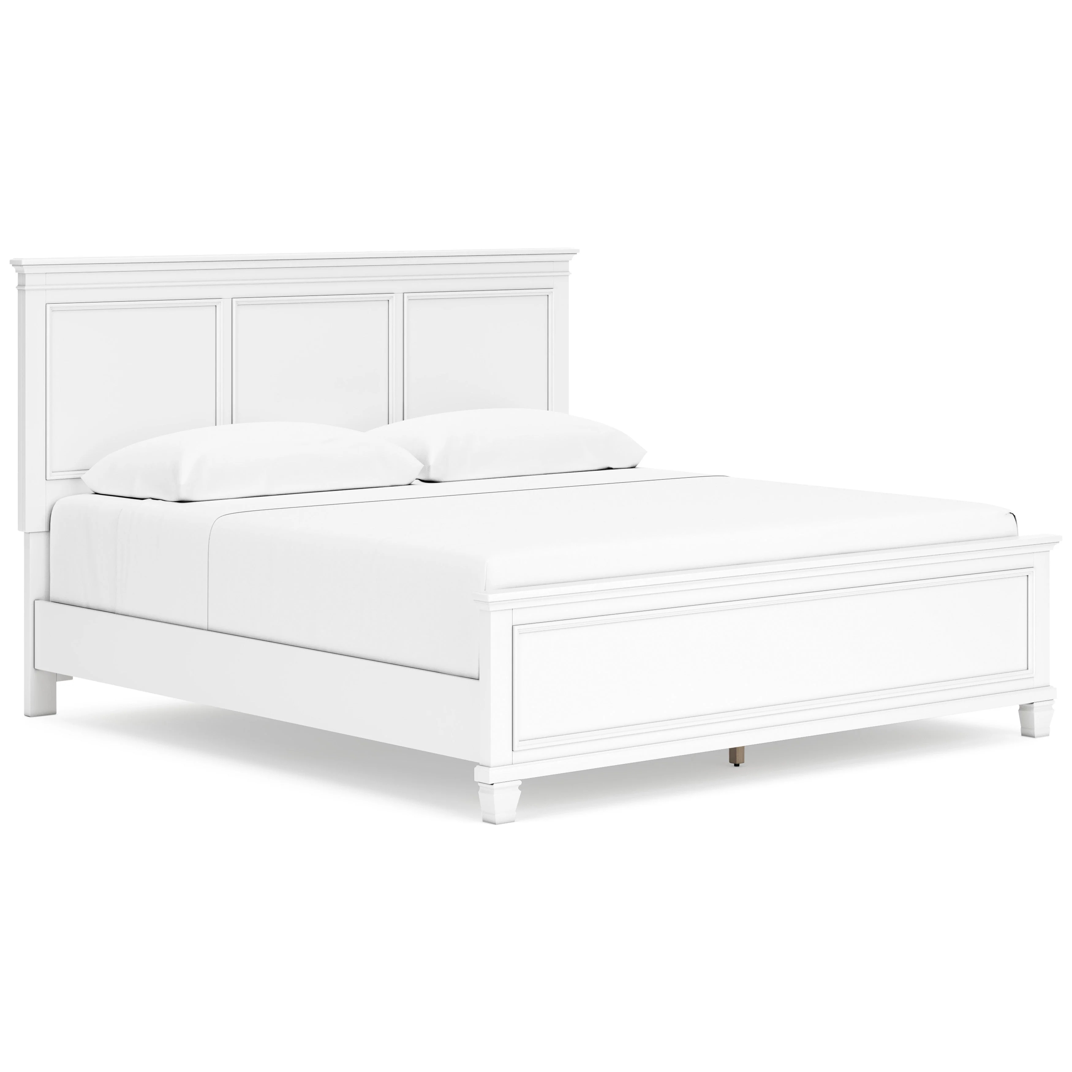 Fortman White King Panel 5-Piece Bedroom Set w/ 2 Nightstands (Online Special Price) - Image 5