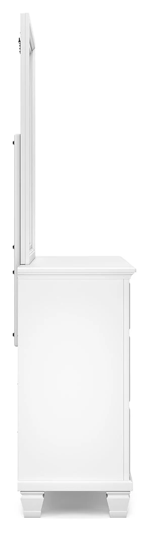 Fortman White King Panel Bedroom Set with Dresser, Mirror, Chest and 2 Nightstands (Online Special Price) - Image 5