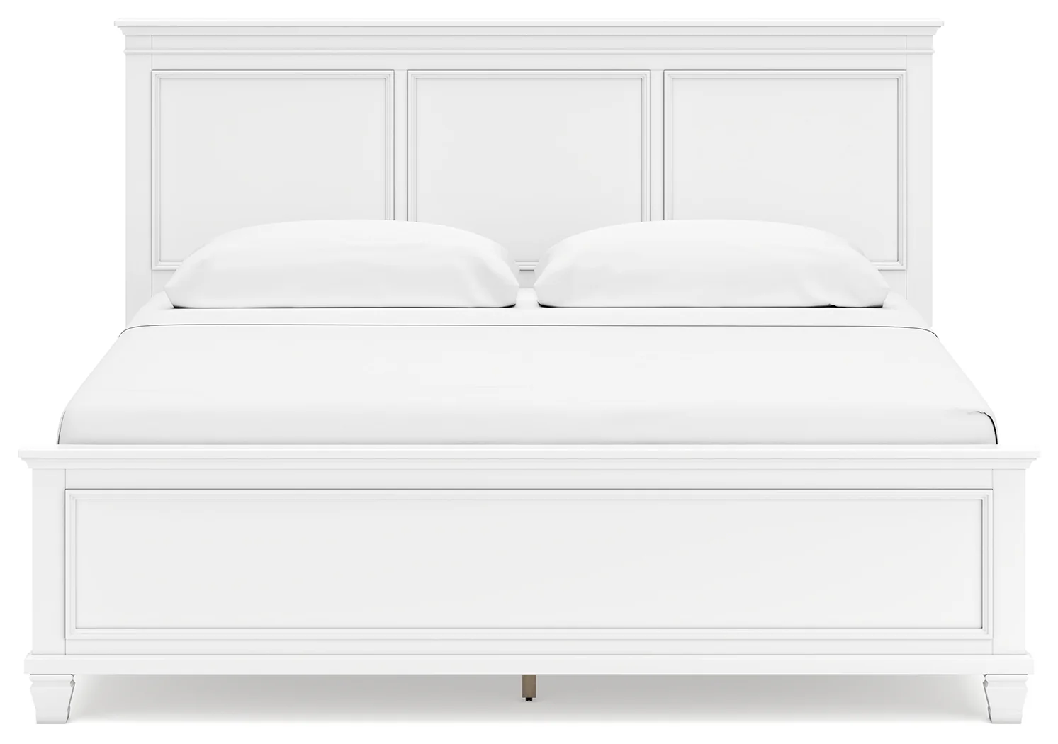 Fortman White King Panel Bedroom Set with Dresser, Mirror, Chest and 2 Nightstands - Image 18