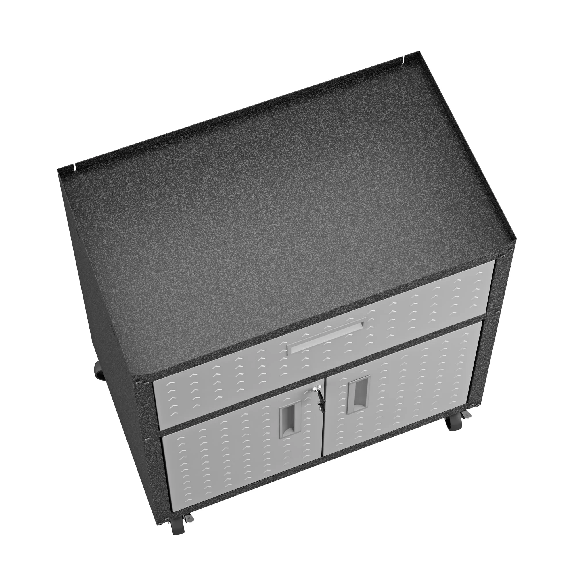 Fortress 31.5" Mobile Garage Cabinet with Drawer and Shelves in Grey - Image 8