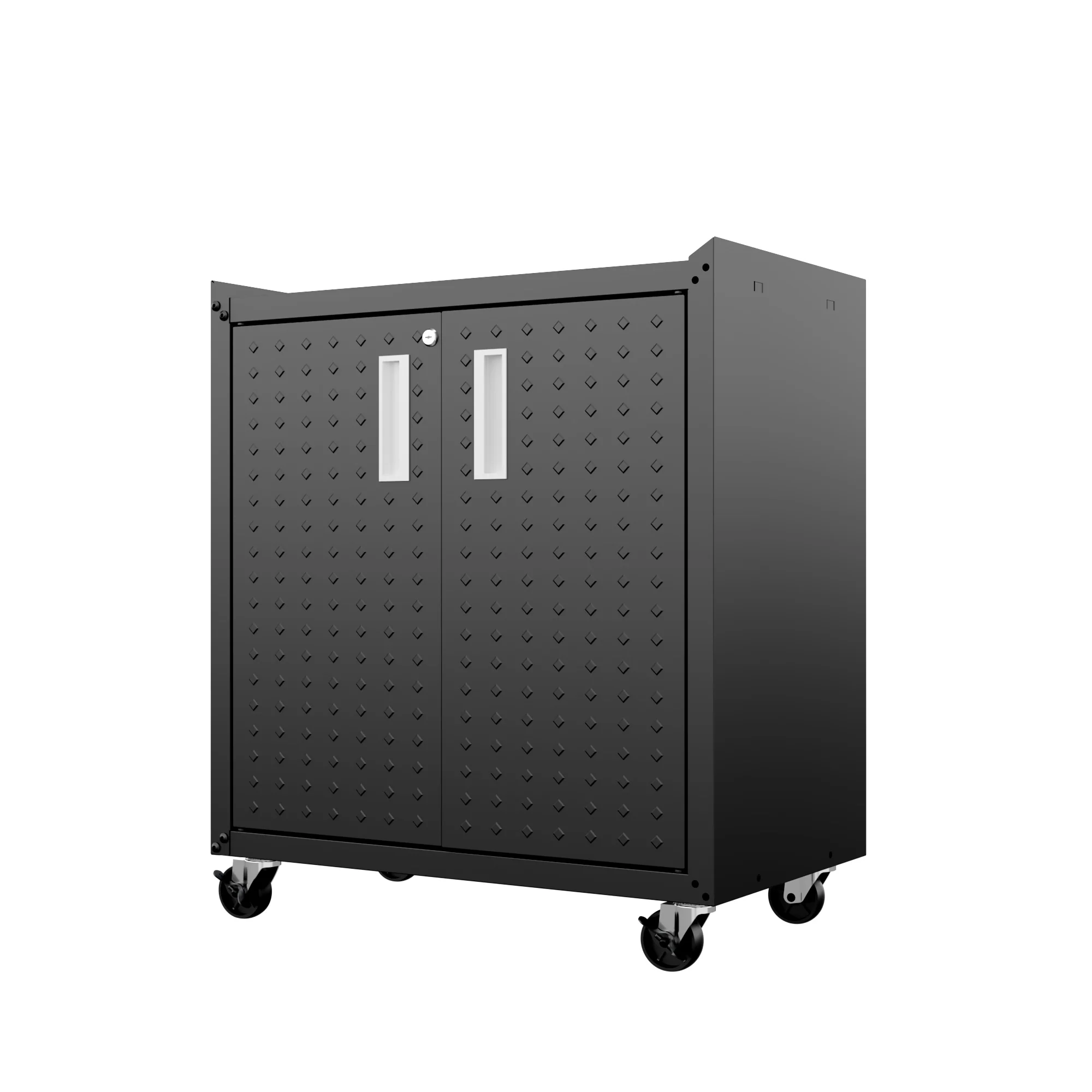 Fortress 31.5" Mobile Garage Cabinet with Shelves in Charcoal Grey - Image 6