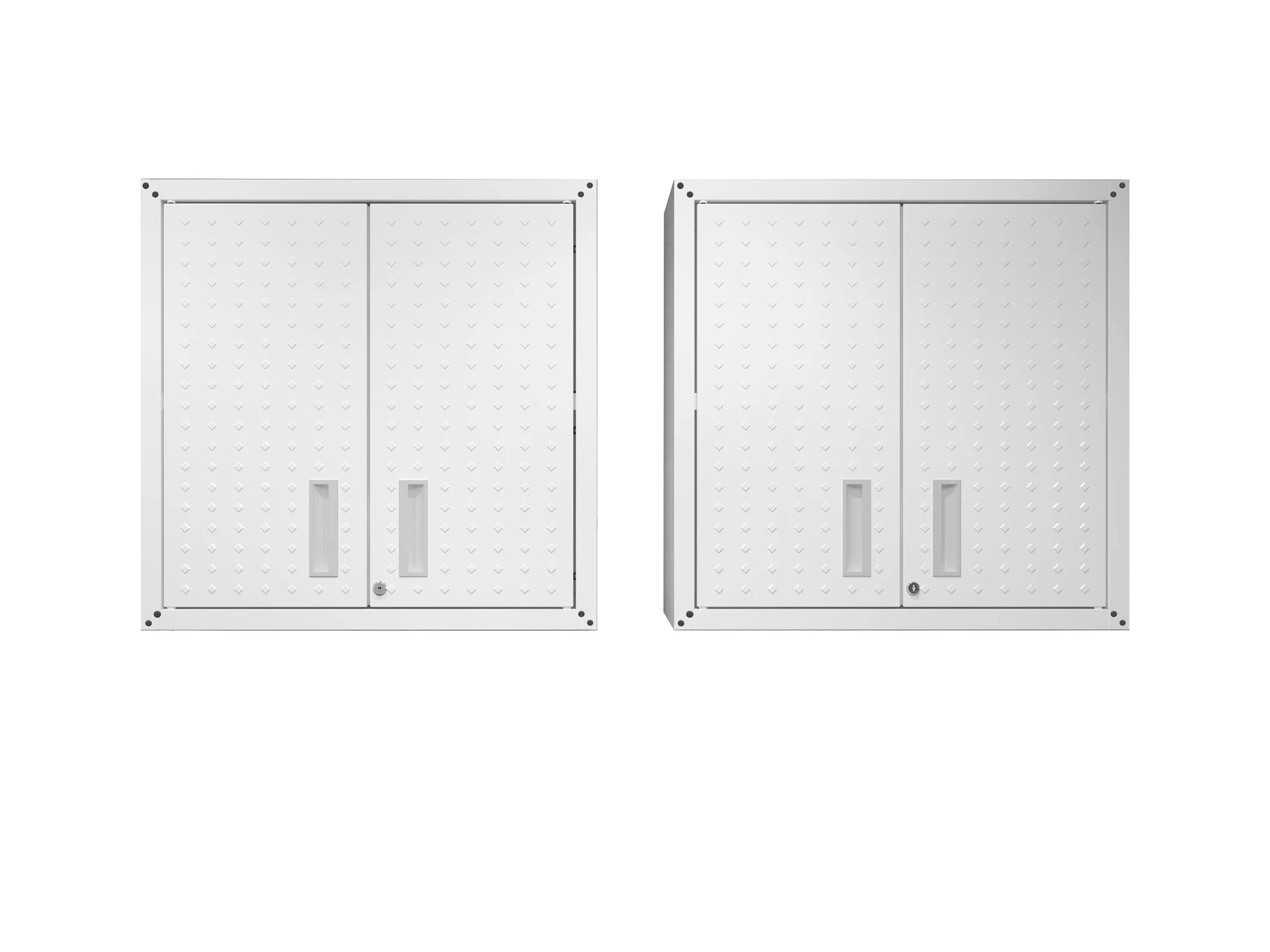 Fortress Floating Garage Cabinet in White (set of 2)