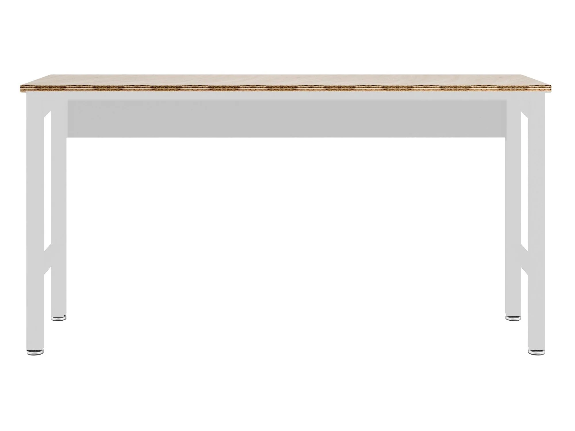 Fortress Natural Wood and Steel Garage Table in White