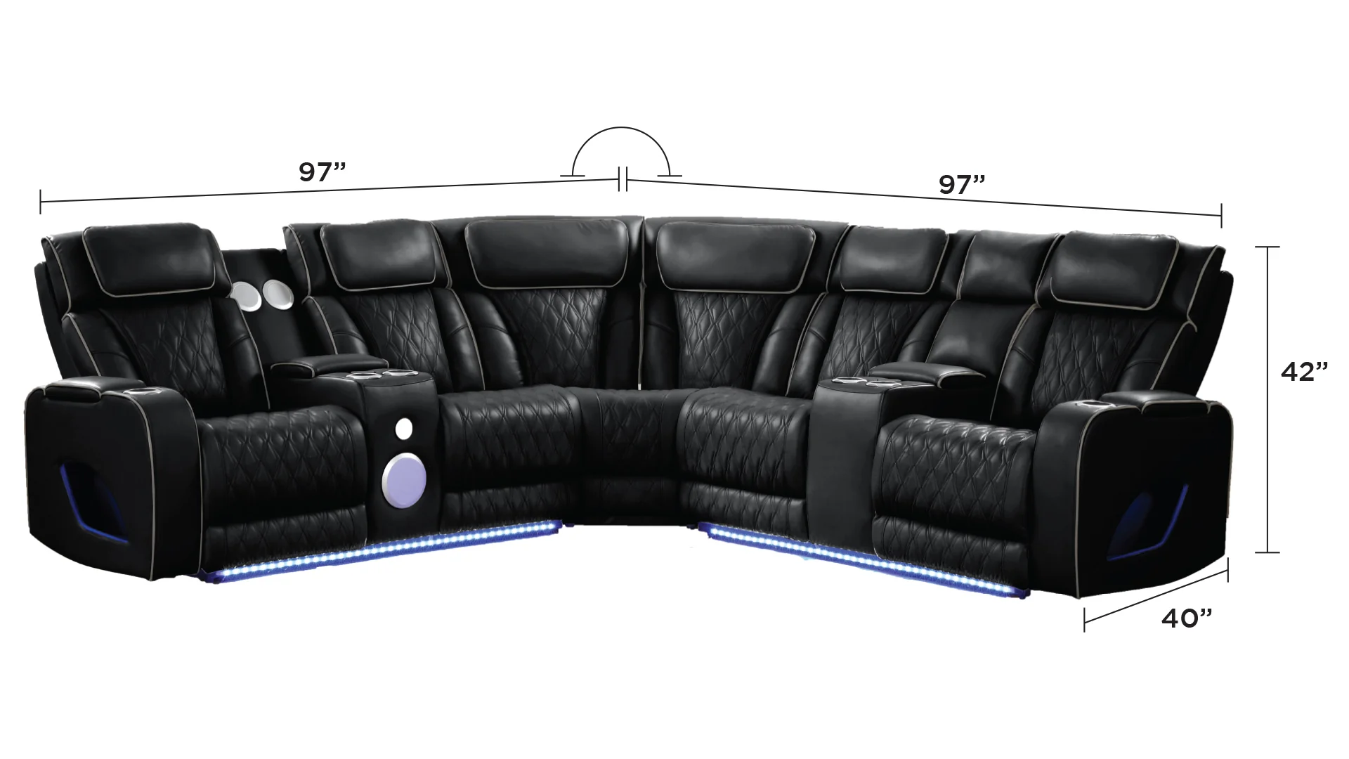 Fortuner Black Sectional - Image 7