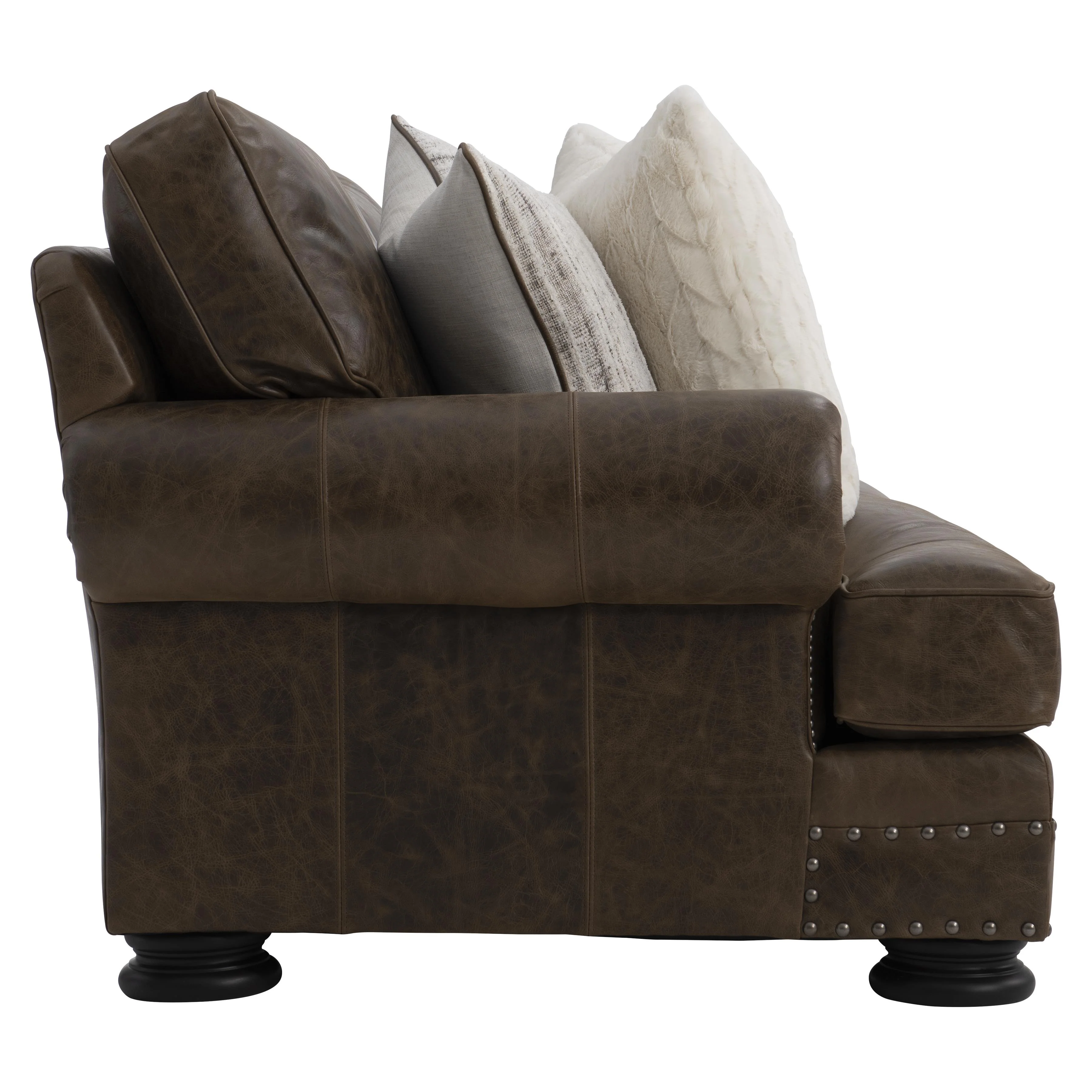 Foster Brown Leather Sofa - Image 2
