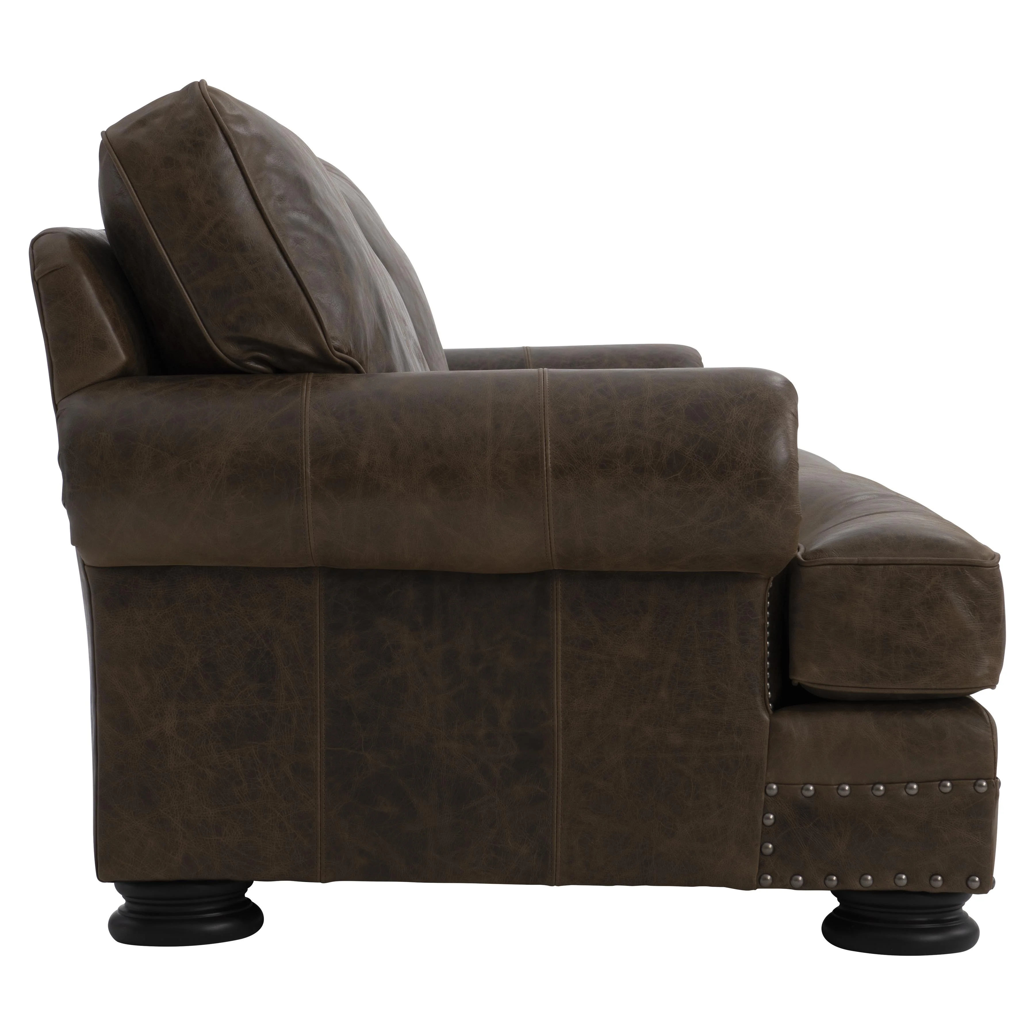 Foster Brown Leather Sofa - Image 5
