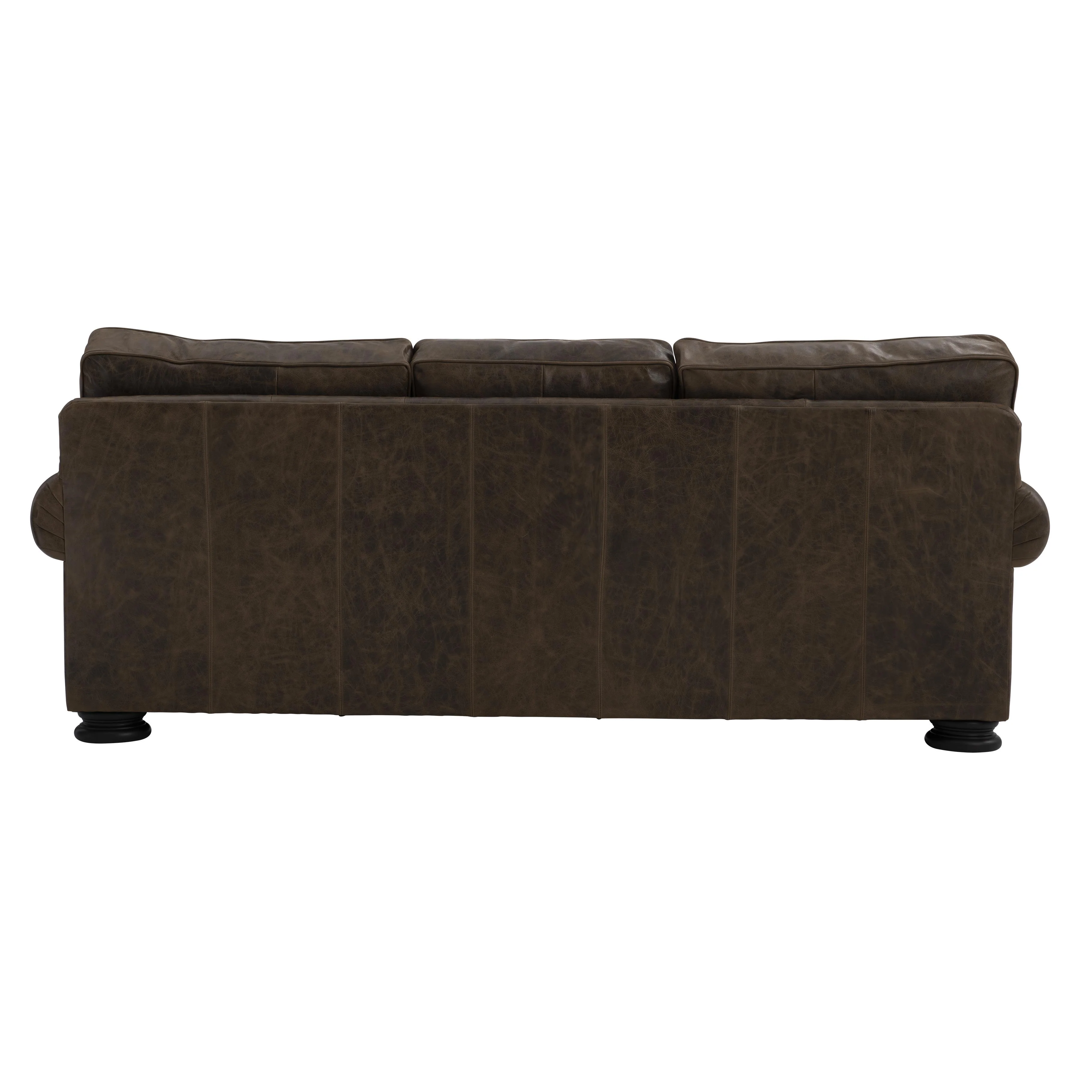 Foster Brown Leather Sofa - Image 7