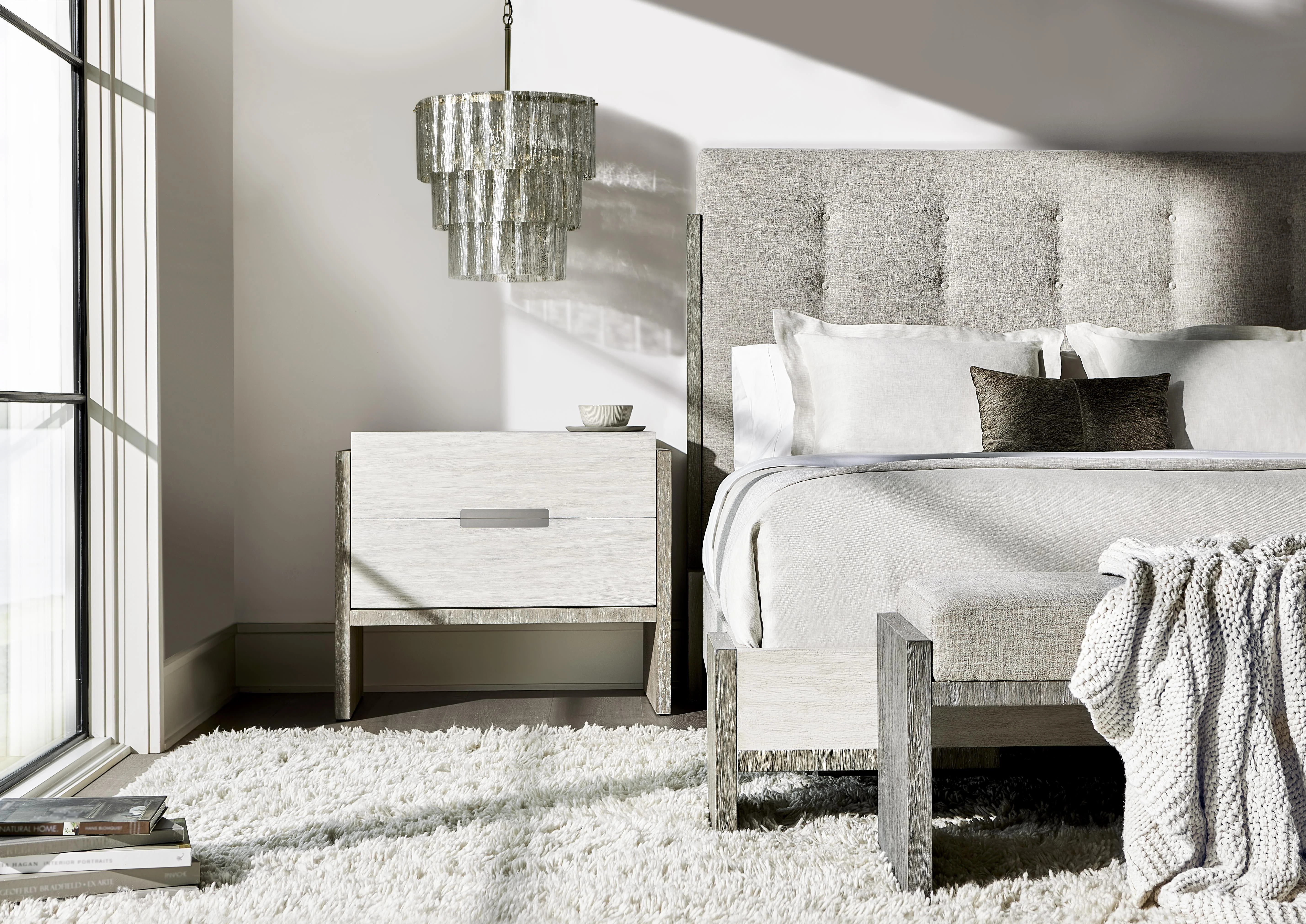 Foundations Light Shale/Linen/Grey California King Panel Bed - Image 7