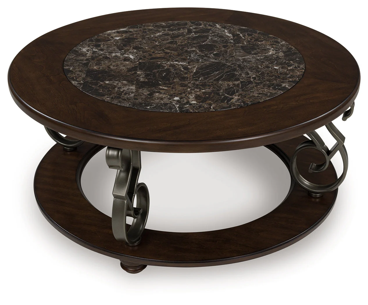 Frallyn Dark Brown Round Cocktail Table (Online Special Price) - Image 2