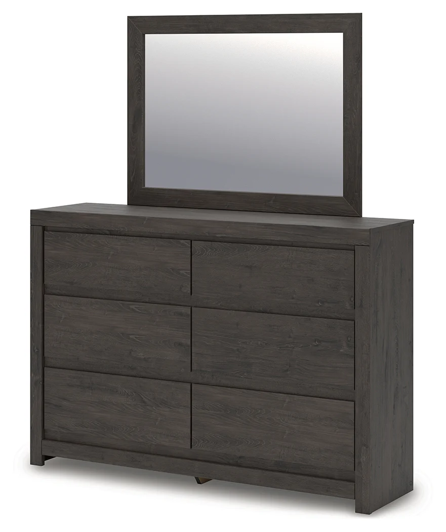 Fraluna Charcoal Queen Panel Storage Bed, Dresser and Mirror - Image 8