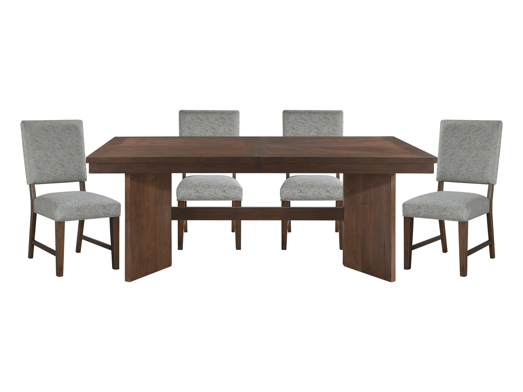 Franco Walnut/Gray 5-Piece Dining Table Set