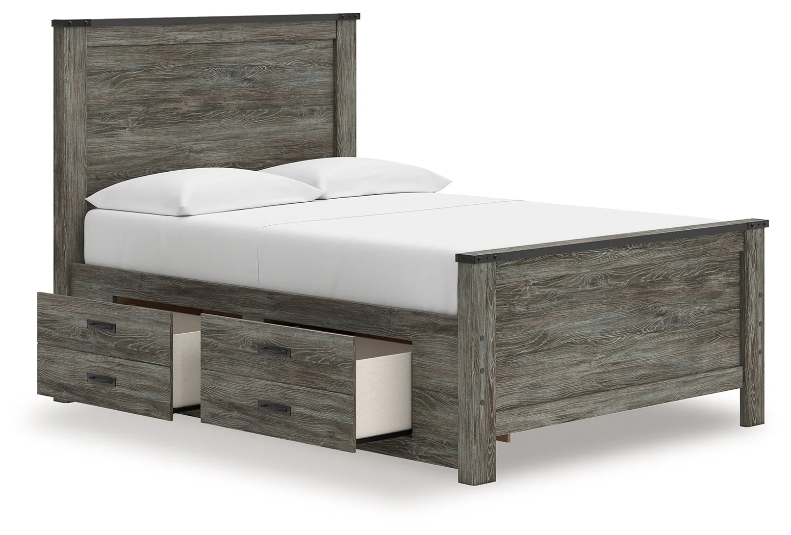 Frandern Black/Gray Full Panel Bed with Storage (Online Special Price) - Image 3