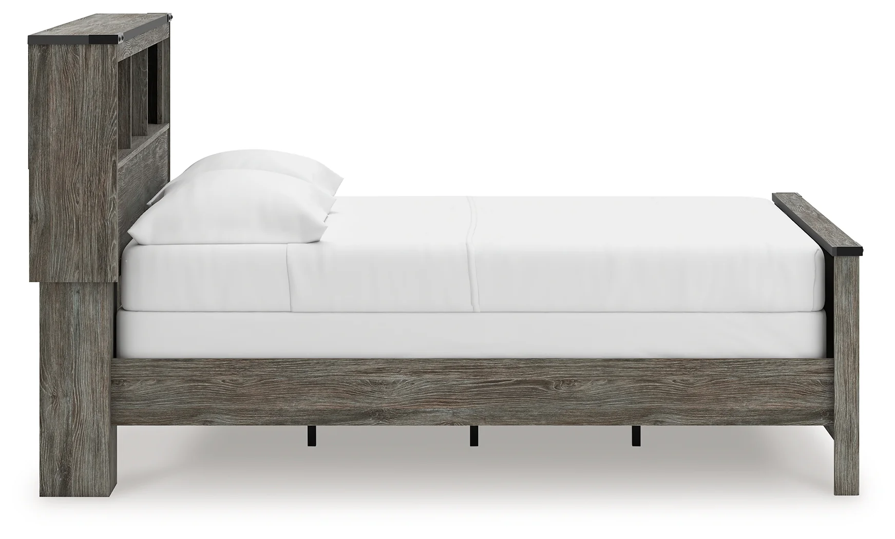 Frandern Gray Full Bookcase Bed, Dresser and Mirror - Image 12