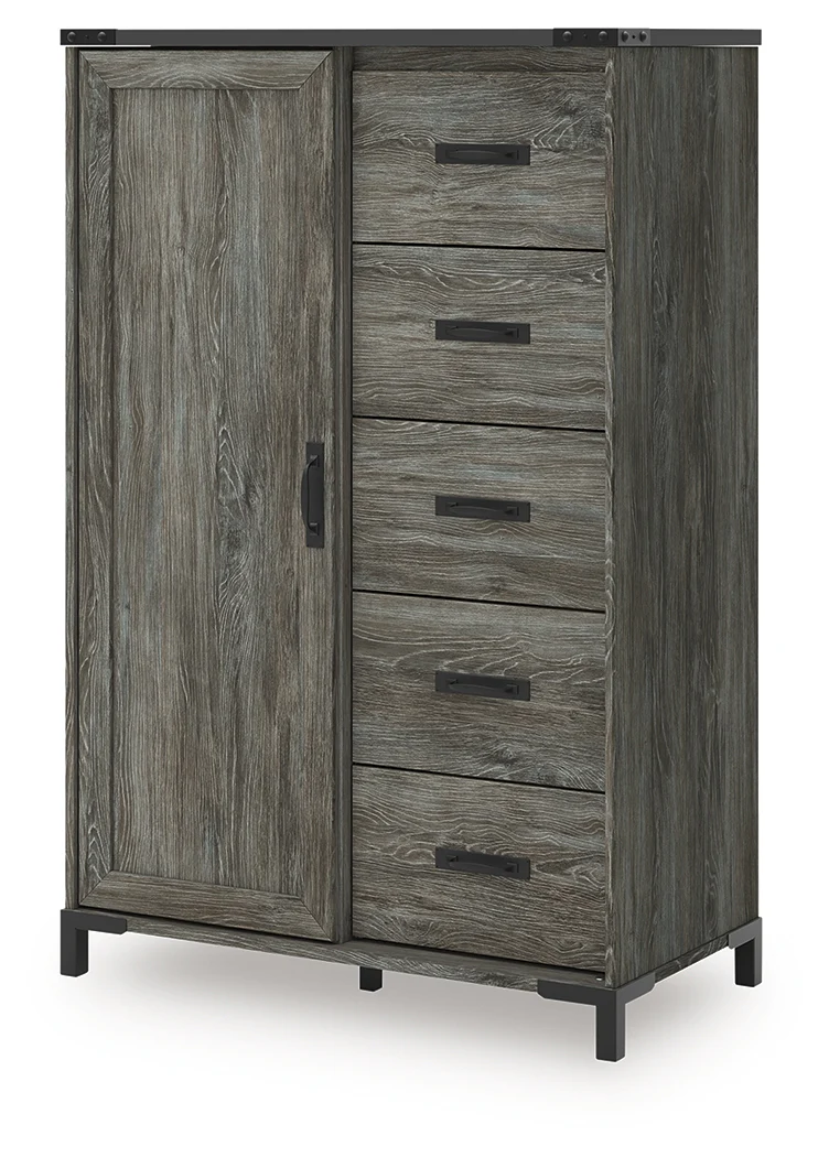 Frandern Gray Full Bookcase Panel Bed with Storage, Dresser, Mirror and Chest (Online Special Price) - Image 15