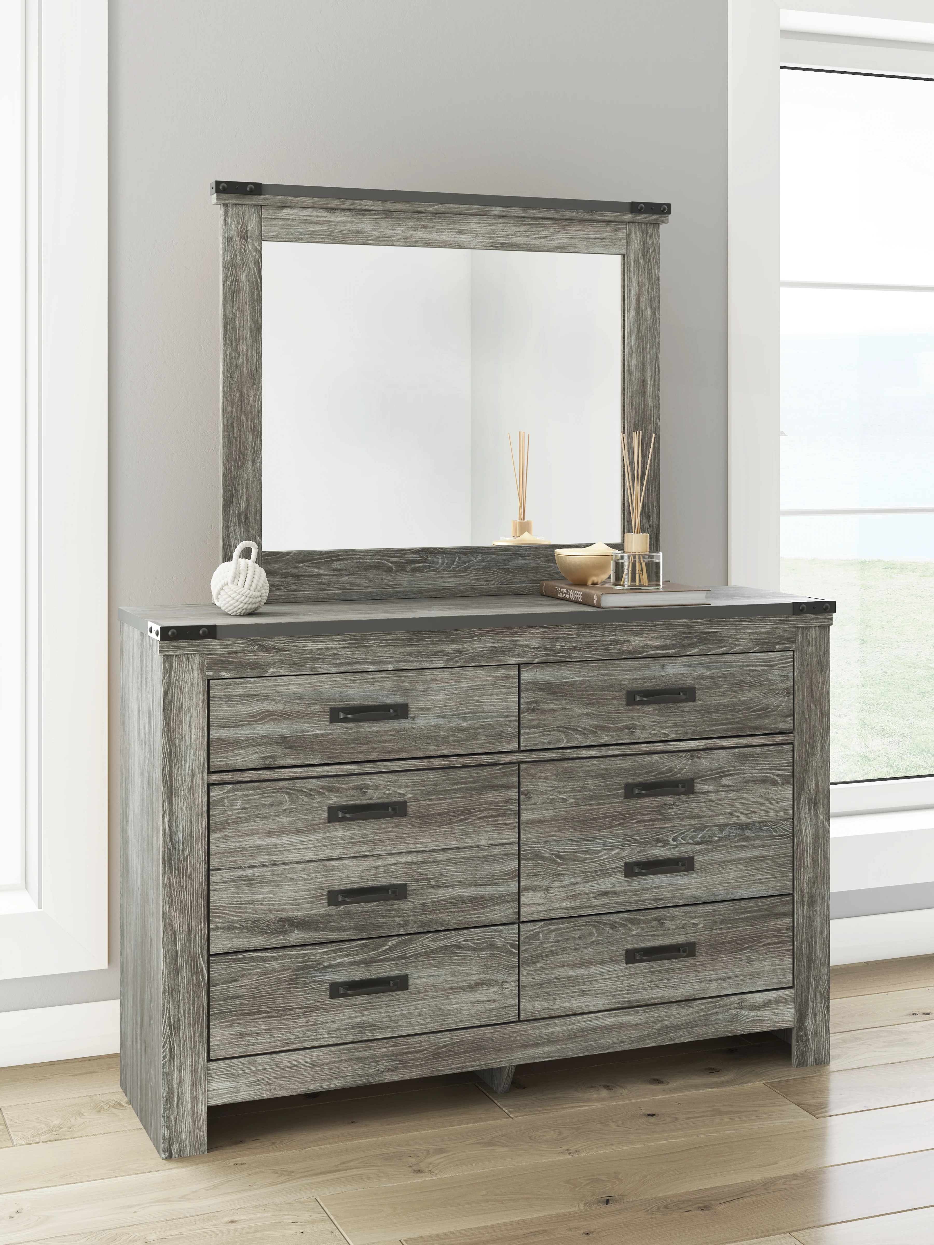 Frandern Gray Full Bookcase Panel Bed with Storage, Dresser, Mirror and Chest (Online Special Price) - Image 24