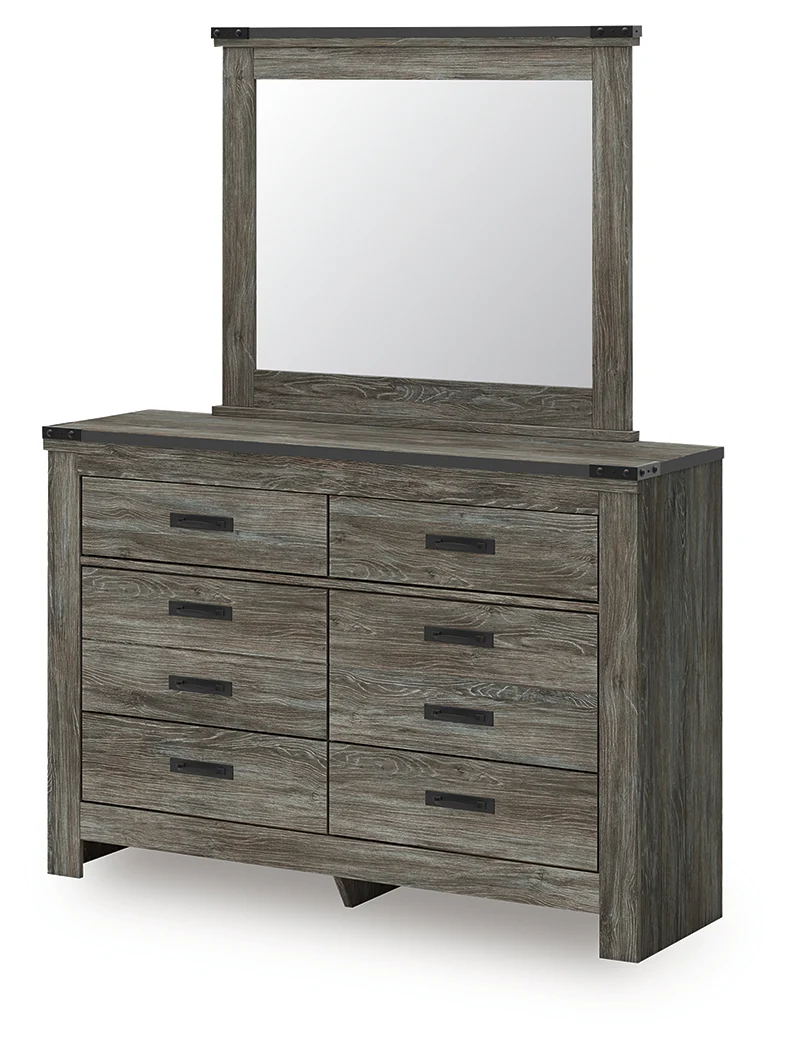 Frandern Gray Full Bookcase Panel Bed with Storage, Dresser, Mirror and Chest - Image 8