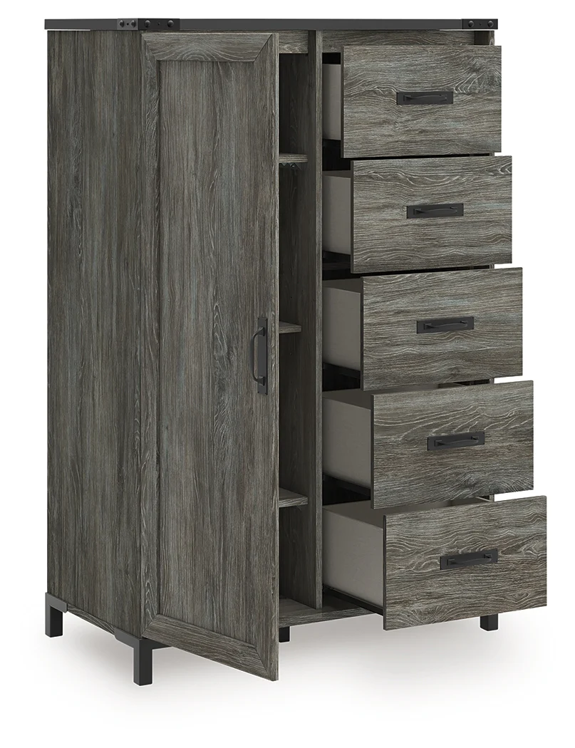 Frandern Gray Queen Panel Bed, Dresser, Mirror, Chest and 2 Nightstands (Online Special Price) - Image 11