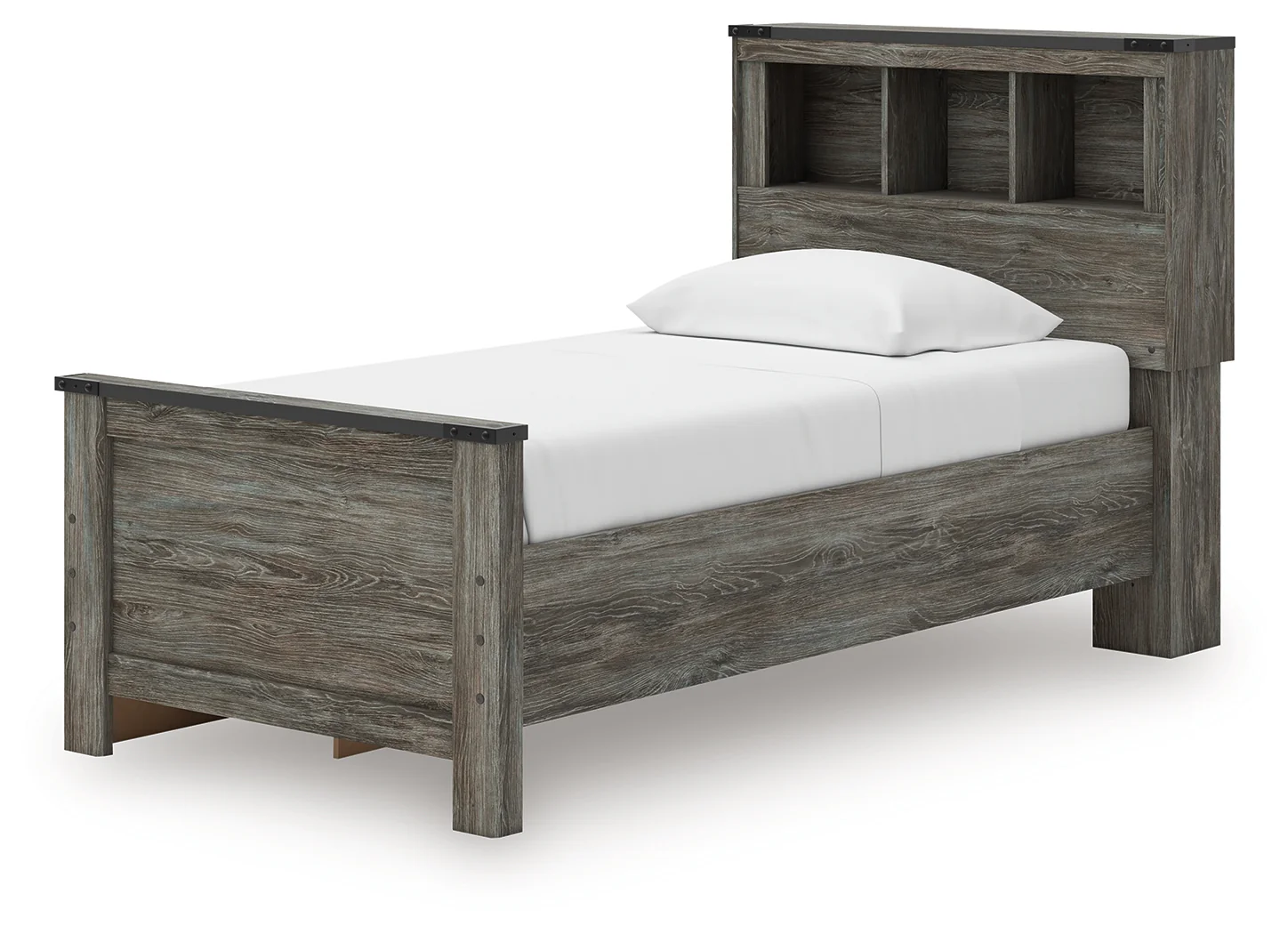 Frandern Gray Twin Bookcase Bed with Storage, Dresser and Mirror (Online Special Price) - Image 16