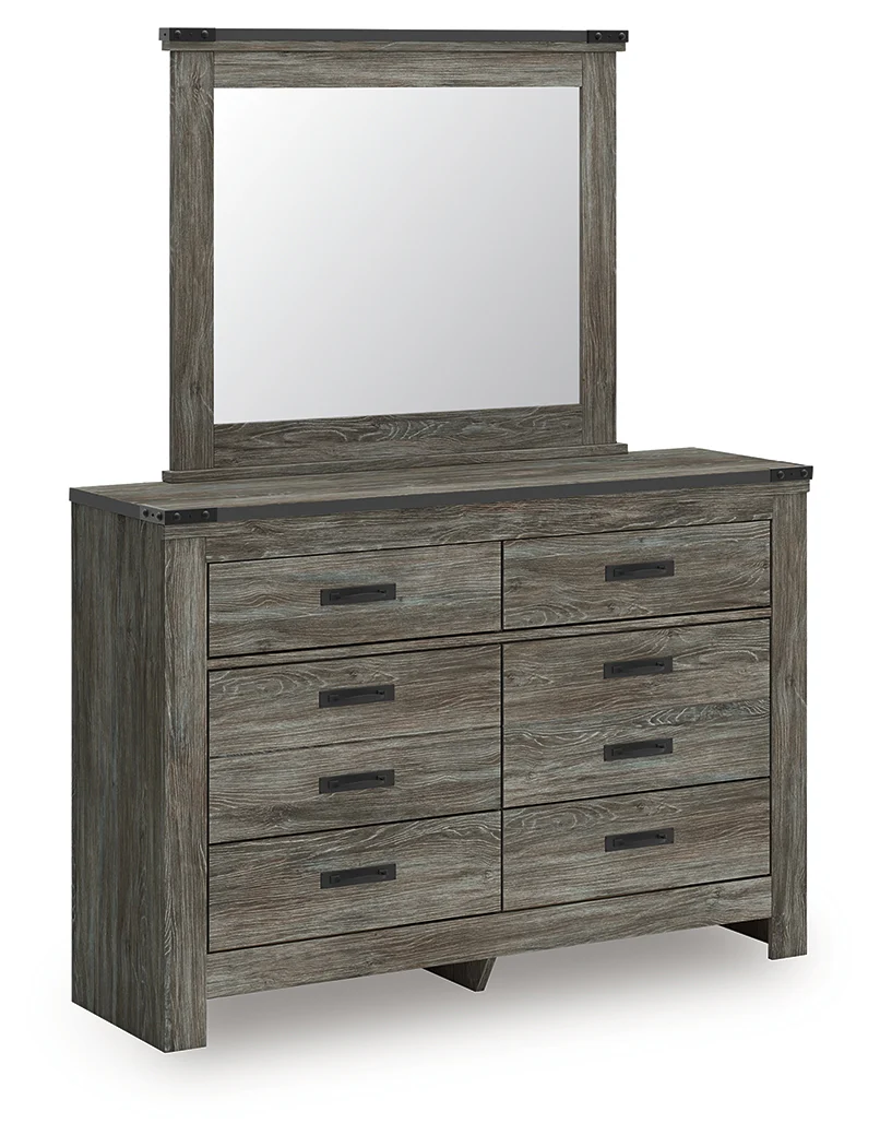 Frandern Gray Twin Bookcase Bed with Storage, Dresser and Mirror (Online Special Price) - Image 3