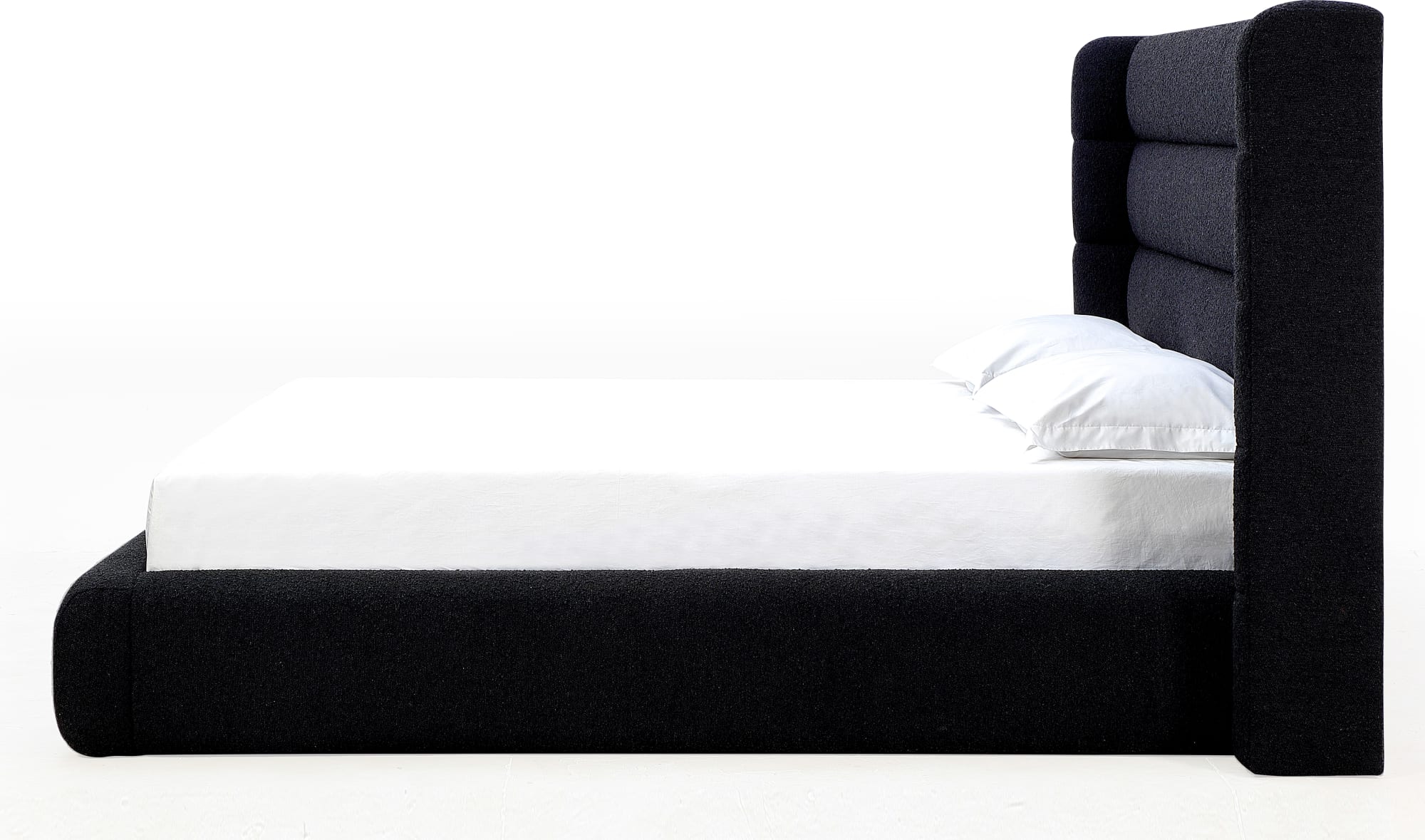 Frank Ember Full Upholstered Wingback Platform Bed - Image 3