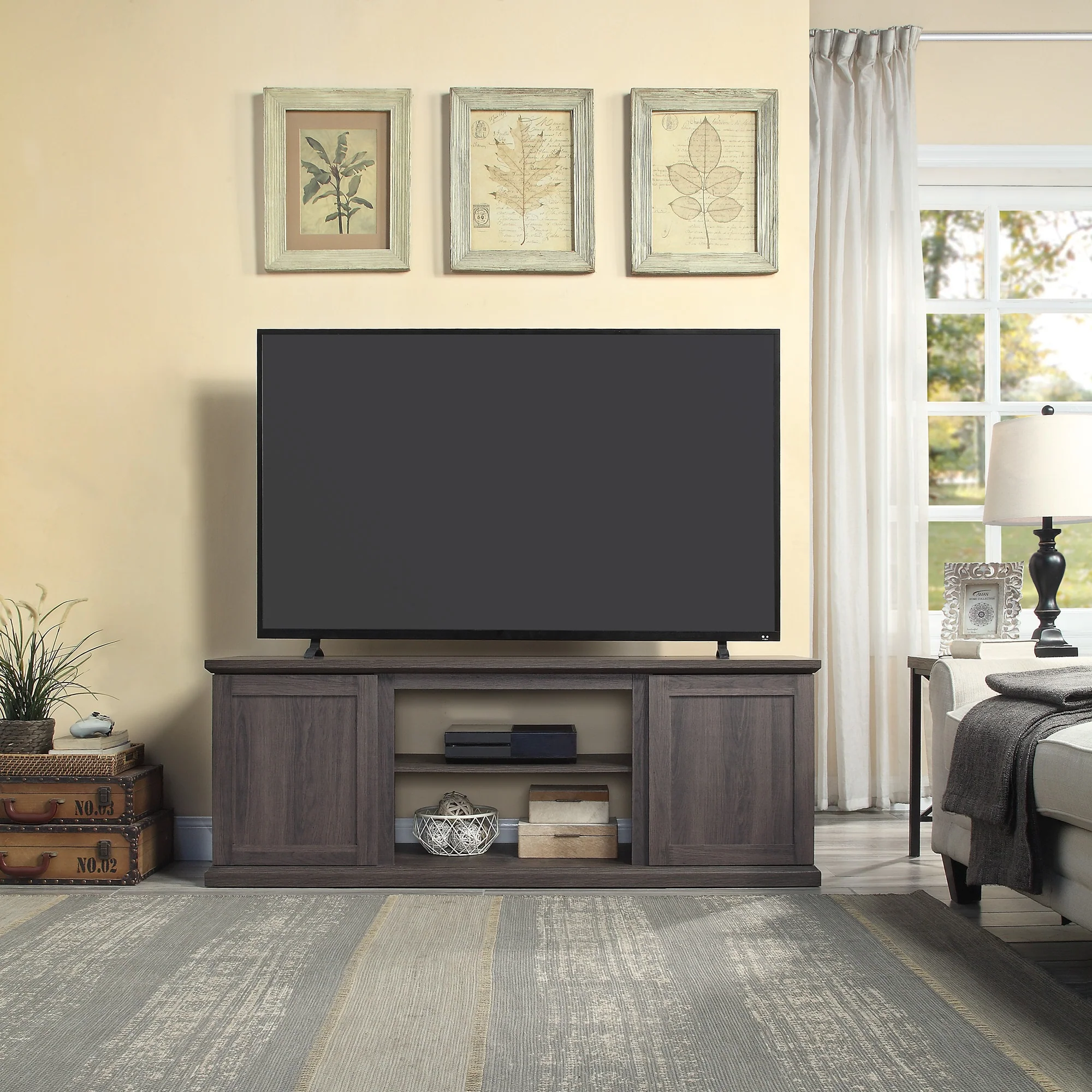 Franklin 60" TV Stand in Brown - Image 2