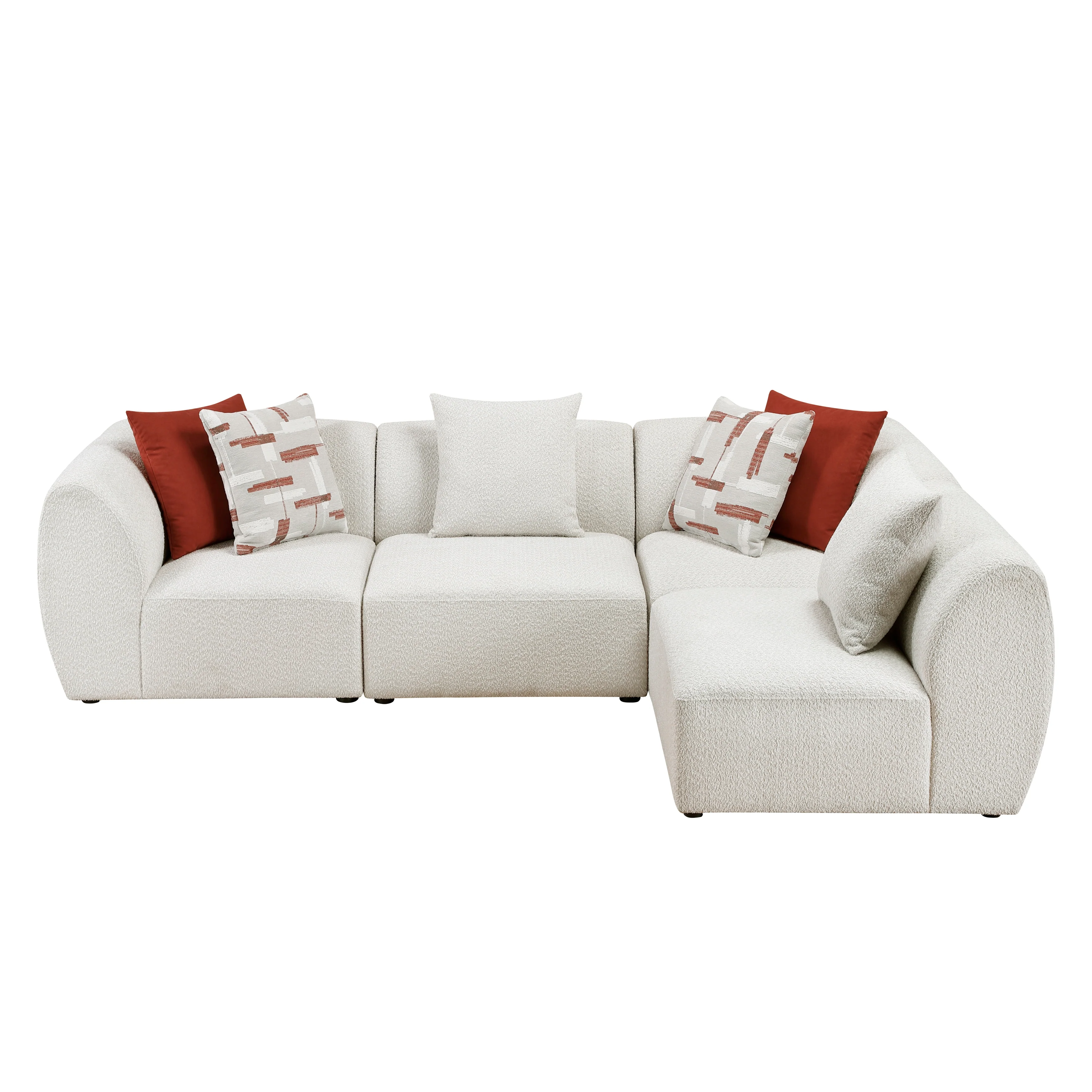 Franz Beige 4-Piece Modular Sectional - Image 2