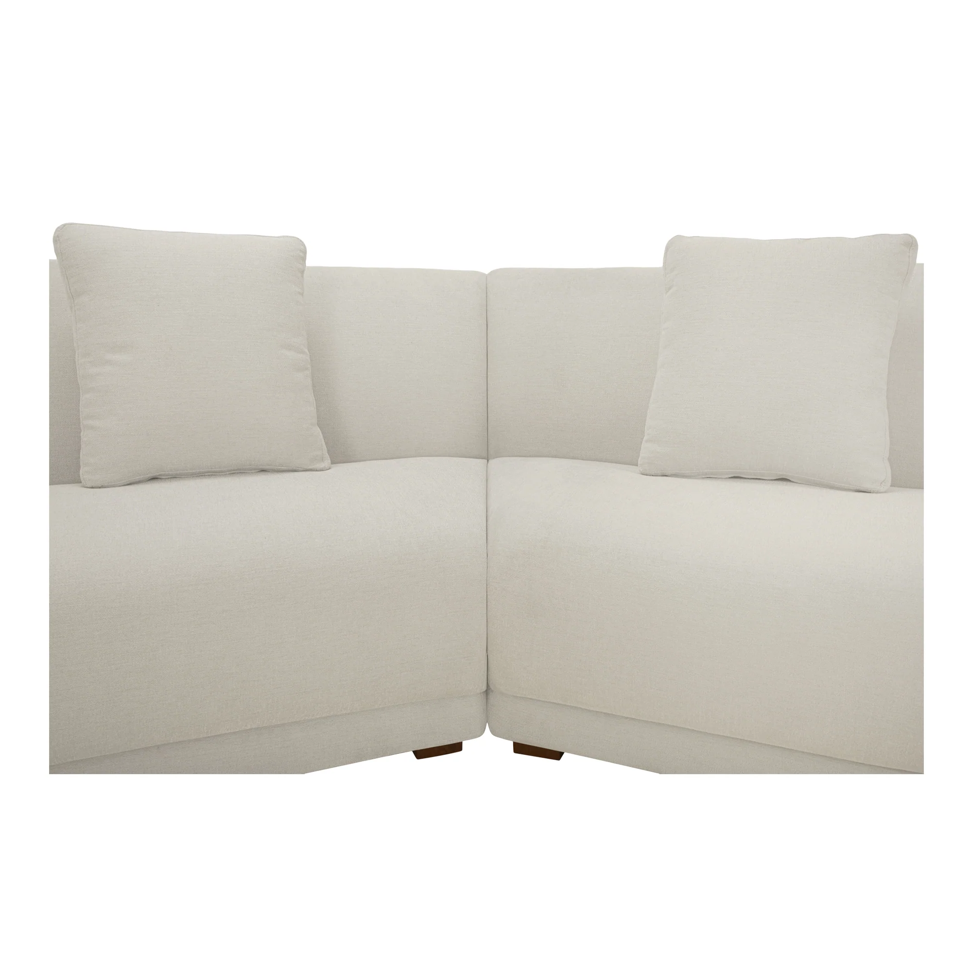 Fraser White 3 Piece Modular Sectional with Wedge Slipper - Image 4