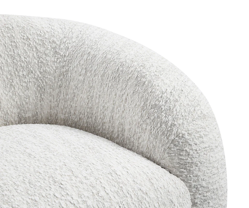 Freja Cotton White Swivel Chair - Image 5