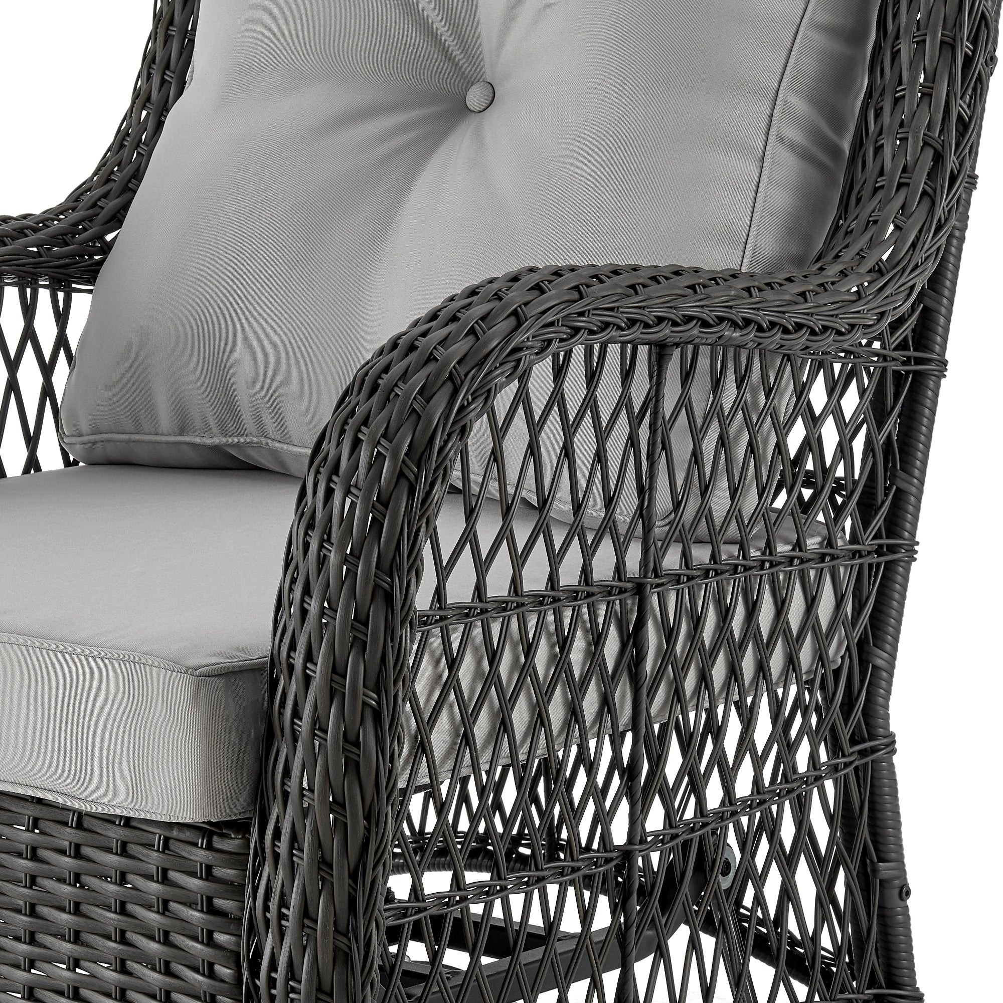 Fruttuo Patio 2-Person Seating Group with End Table with Grey Cushions - Image 7