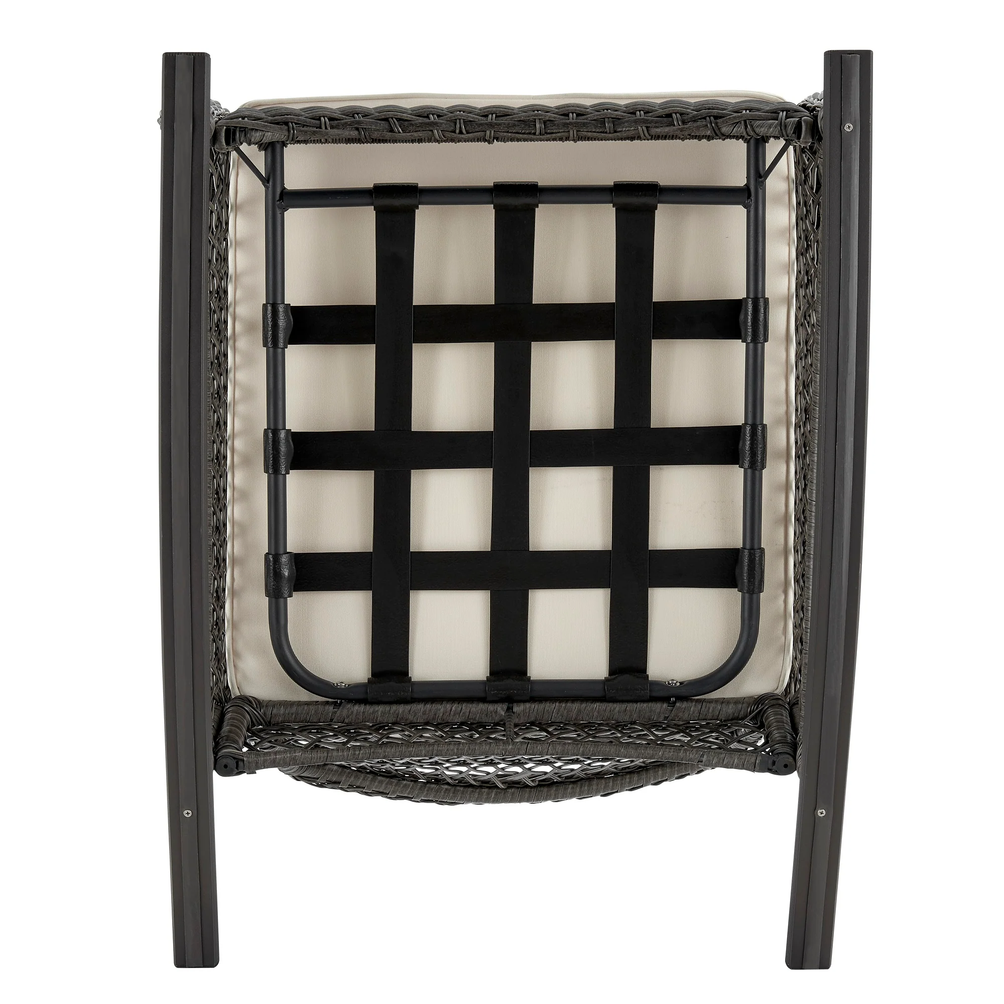 Fruttuo Patio Rocking Chair with Cream Cushions - Image 9