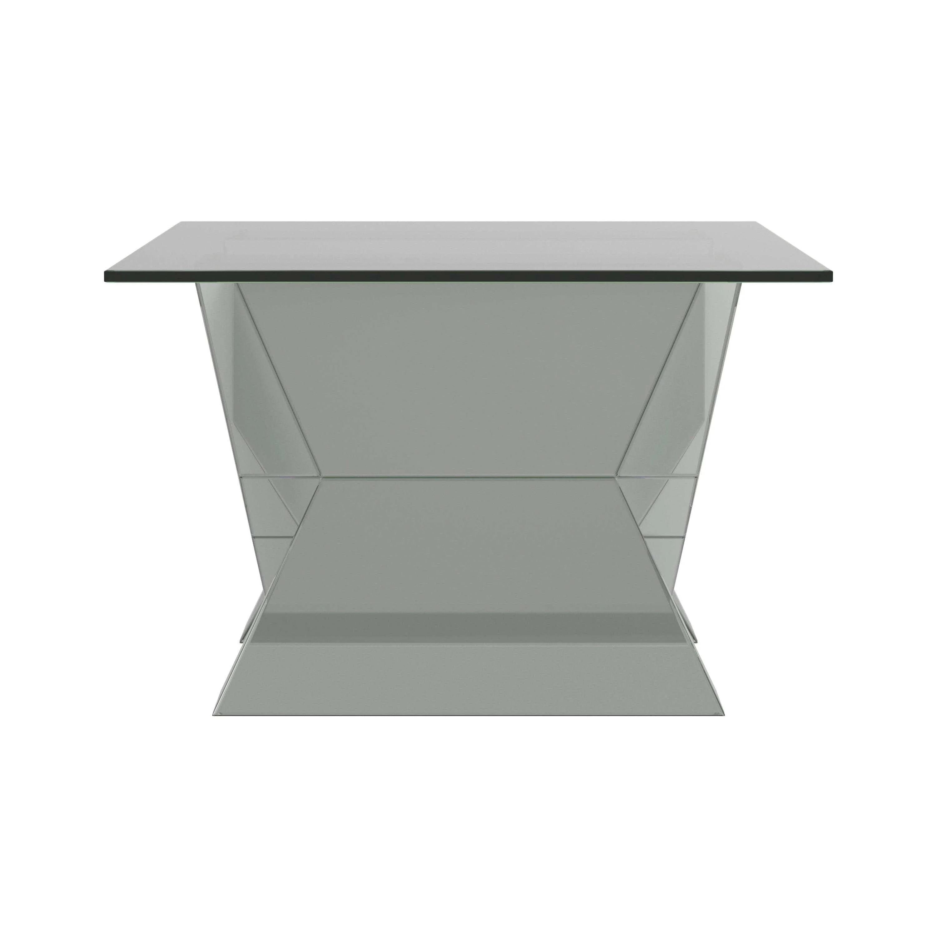 Caldwell Silver VShaped Coffee Table W/ Glass Top - Image 3