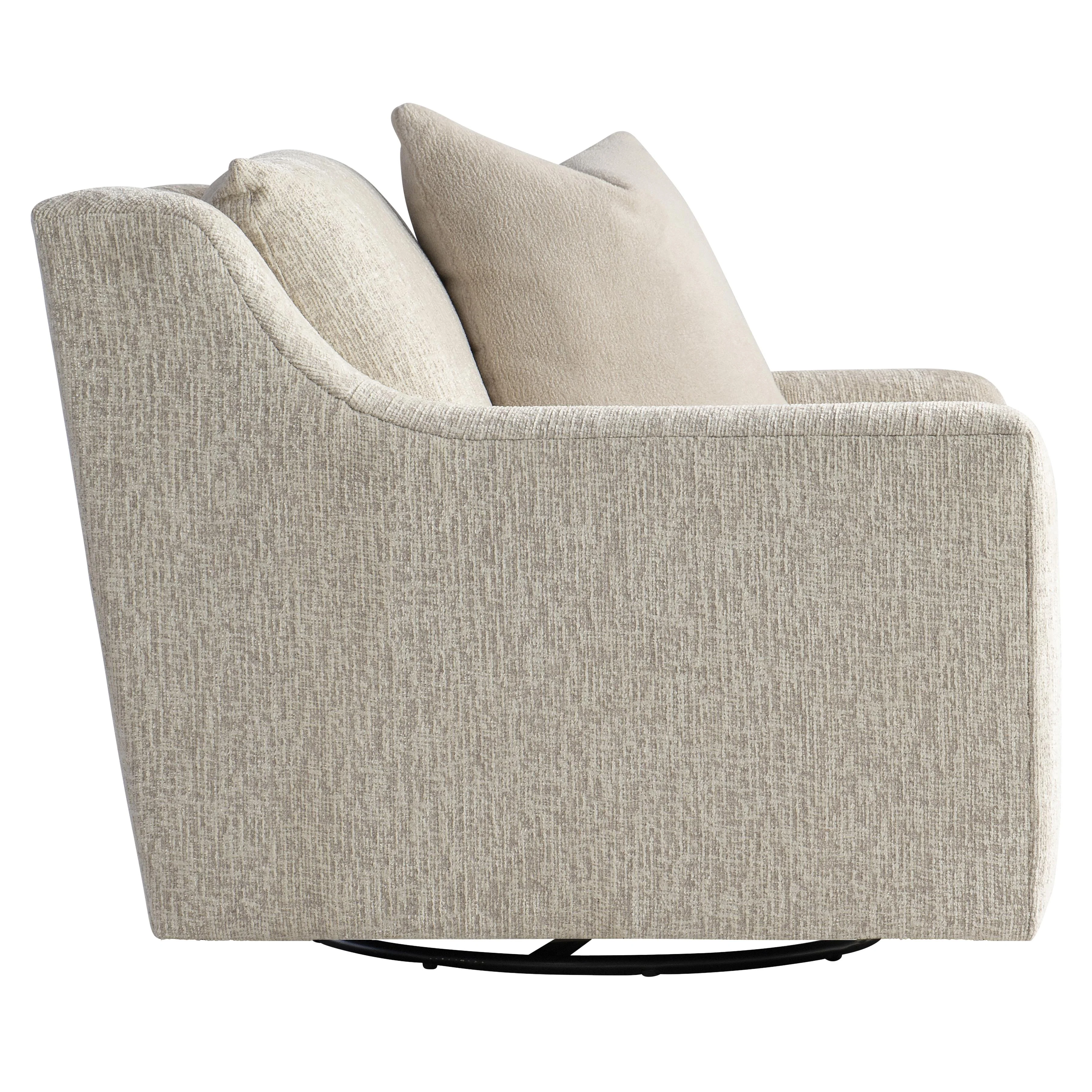 Gabi Beige/Tan Fabric Swivel Chair - Image 2