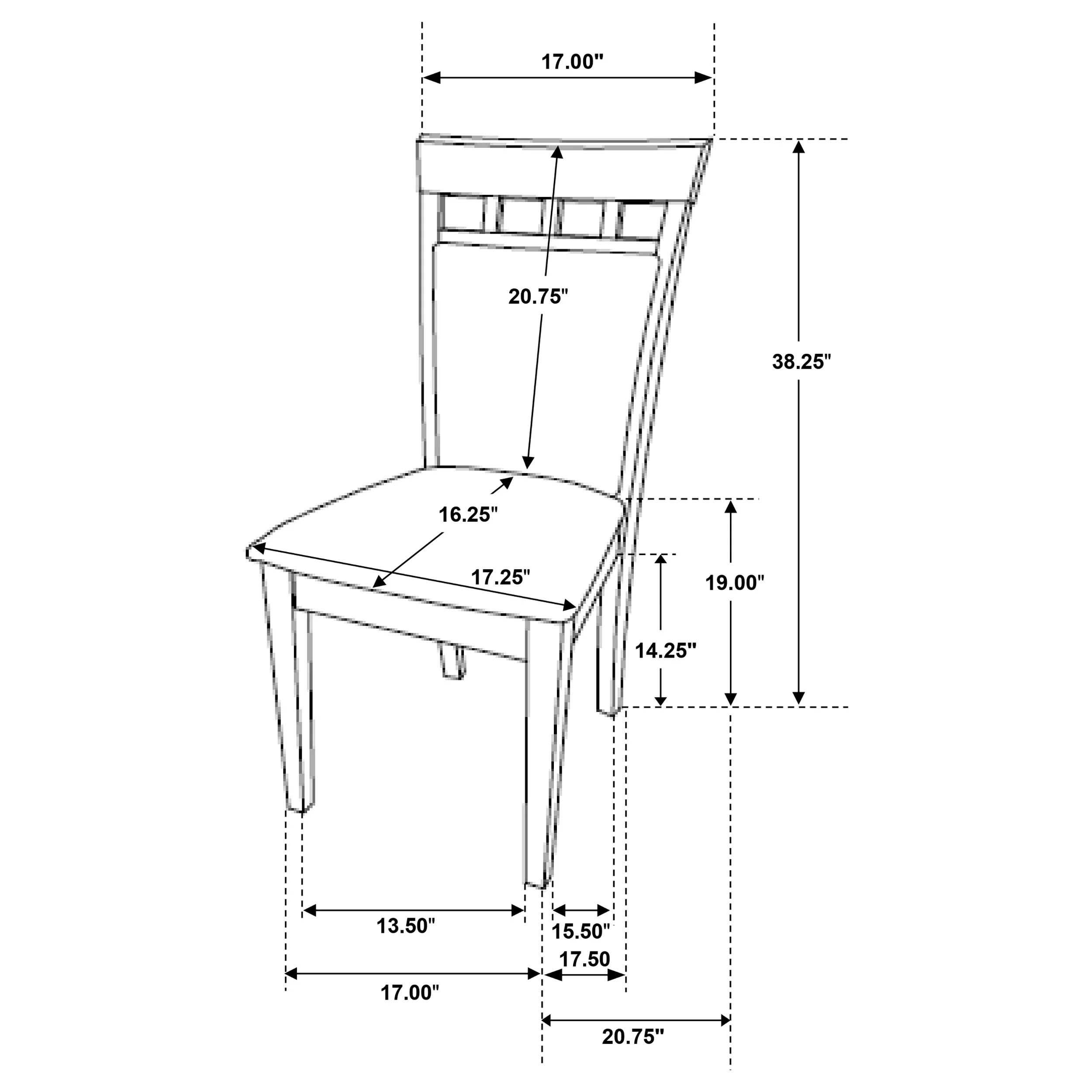 Gabriel Cappuccino 5-piece Rectangular 59-inch Dining Set - Image 12