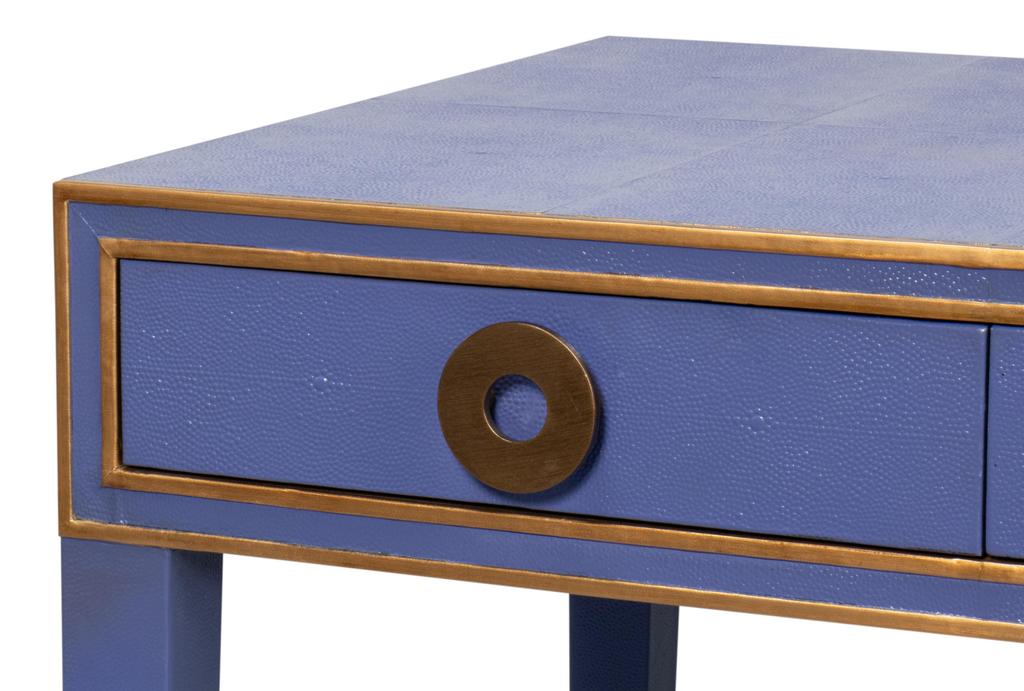 Gabriella Blue Shagreen Desk/Table - Image 7