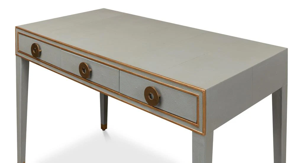 Gabriella Grey Shagreen Desk/Table - Image 9